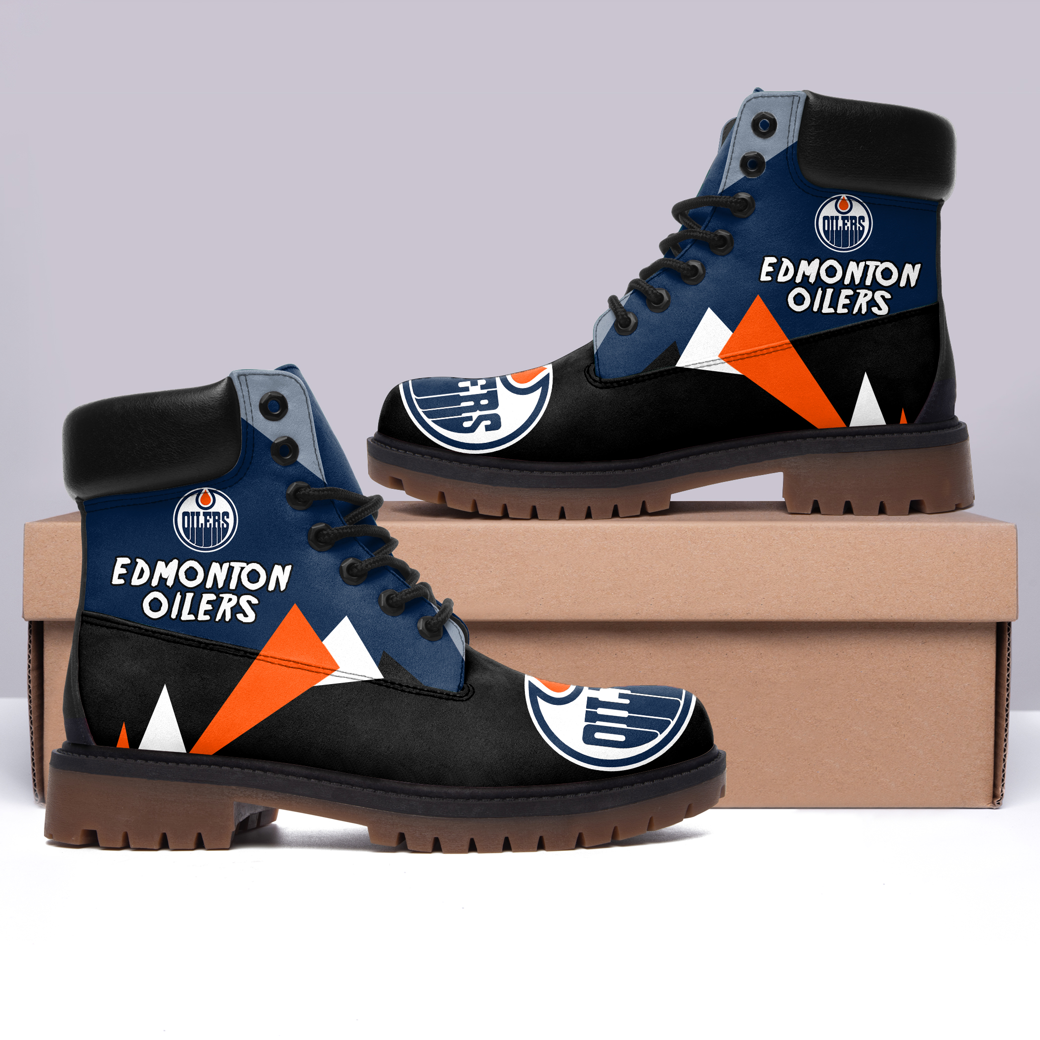 JWFancy Edmonton Oilers Boots Shoes For Men And Women