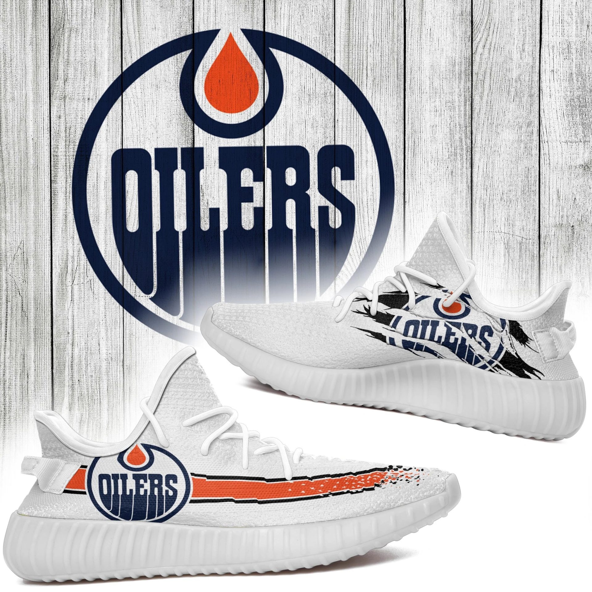 JWFancy Edmonton Oilers Yeezy Boost Shoes For Men And Women