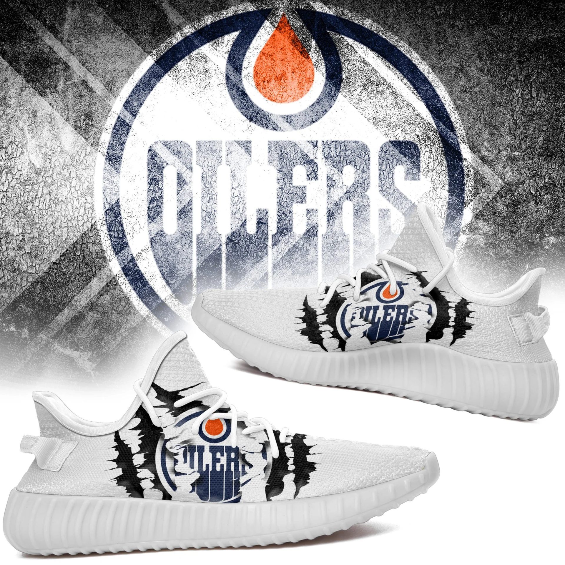 JWFancy Edmonton Oilers Yeezy Boost Shoes For Men And Women