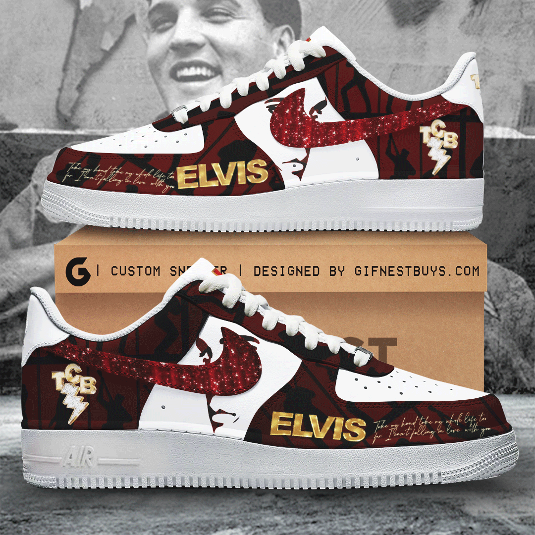 JWFancy Elvis Presley Air Low-Top Sneakers Shoes For Men And Women