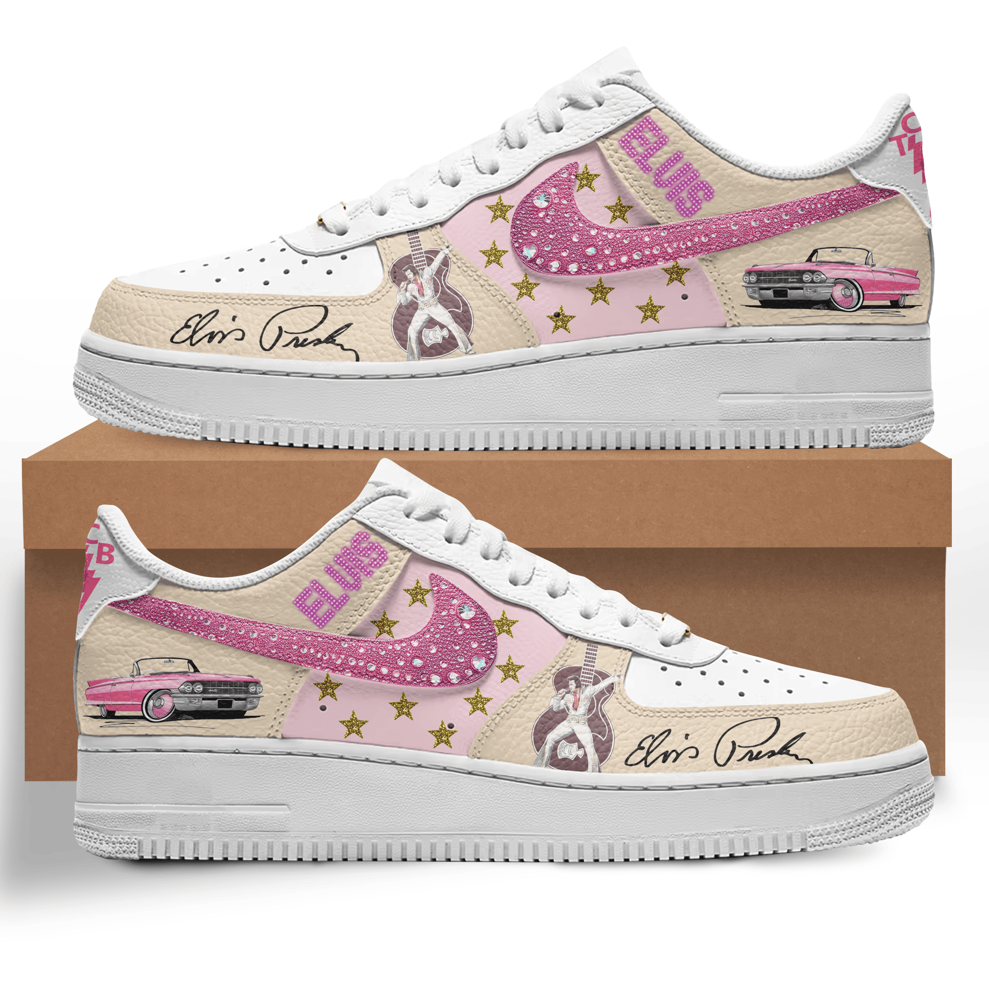 JWFancy Elvis Presley Air Low-Top Sneakers Shoes For Men And Women