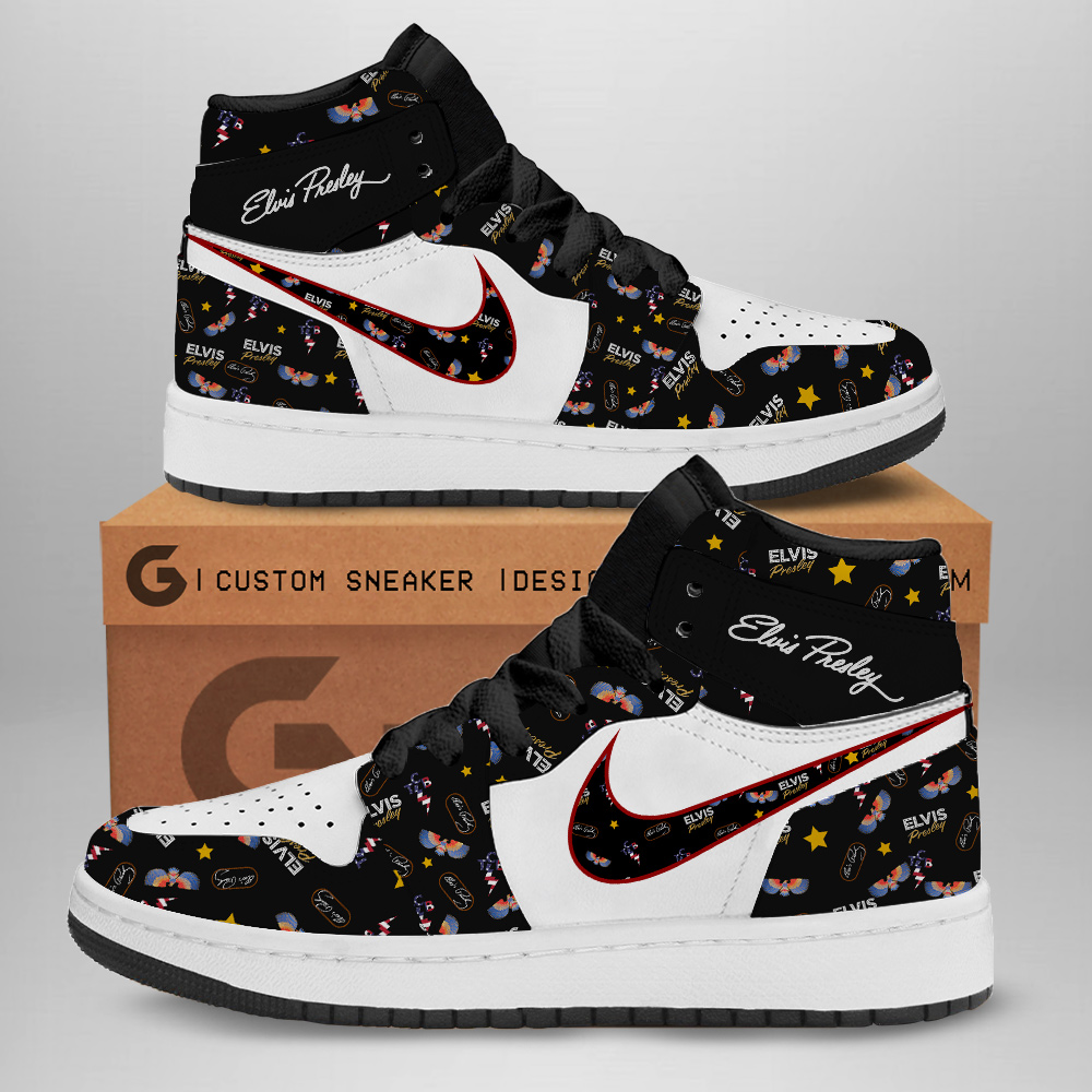 JWFancy Elvis Presley AJ1 High Sneakers Shoes For Men And Women