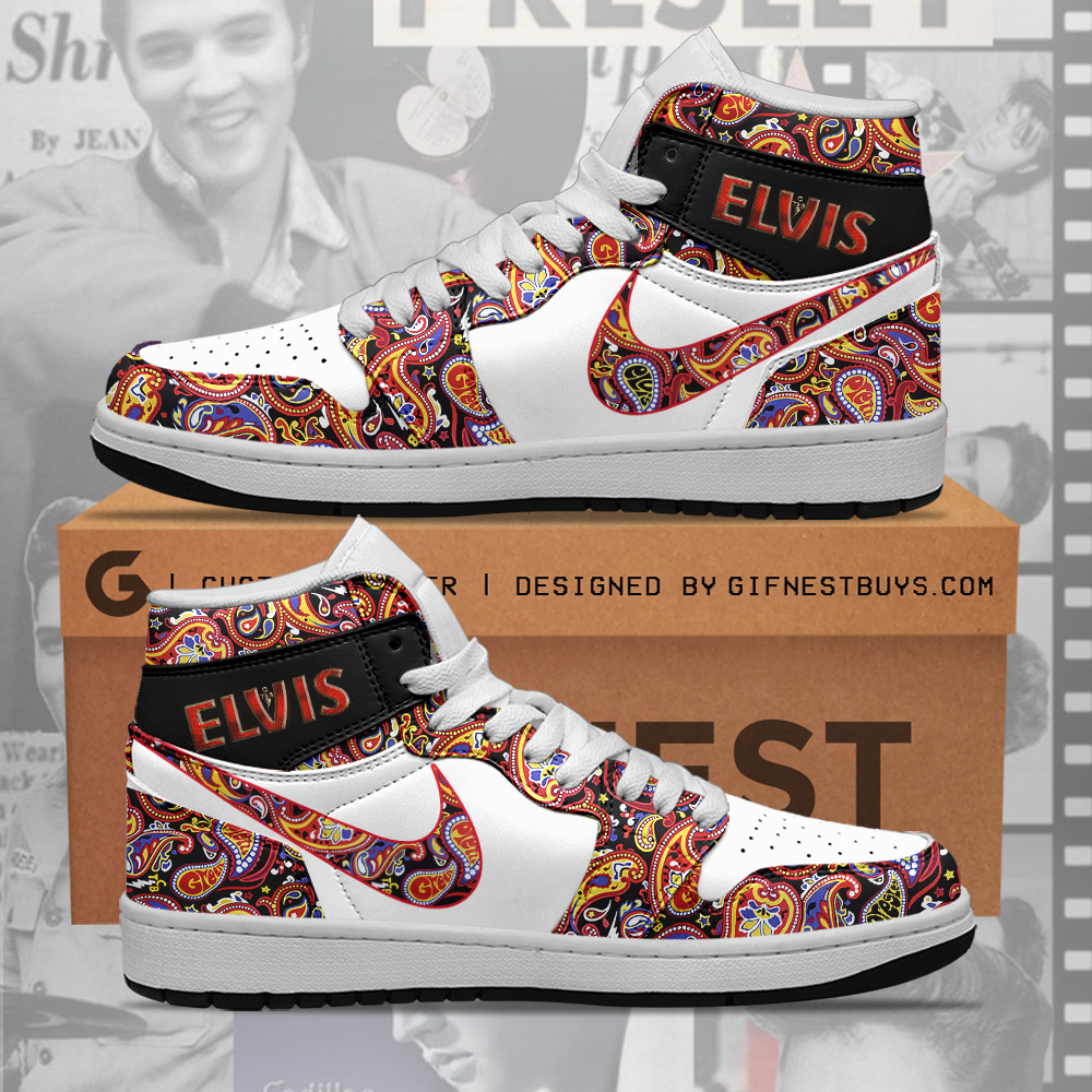 JWFancy Elvis Presley AJ1 High Sneakers Shoes For Men And Women