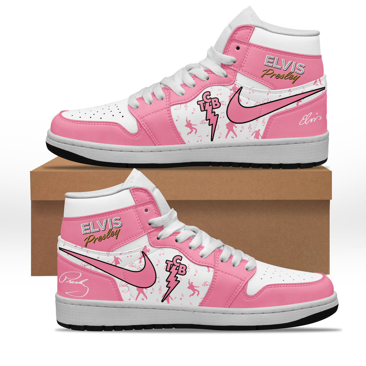 JWFancy Elvis Presley AJ1 High Sneakers Shoes For Men And Women