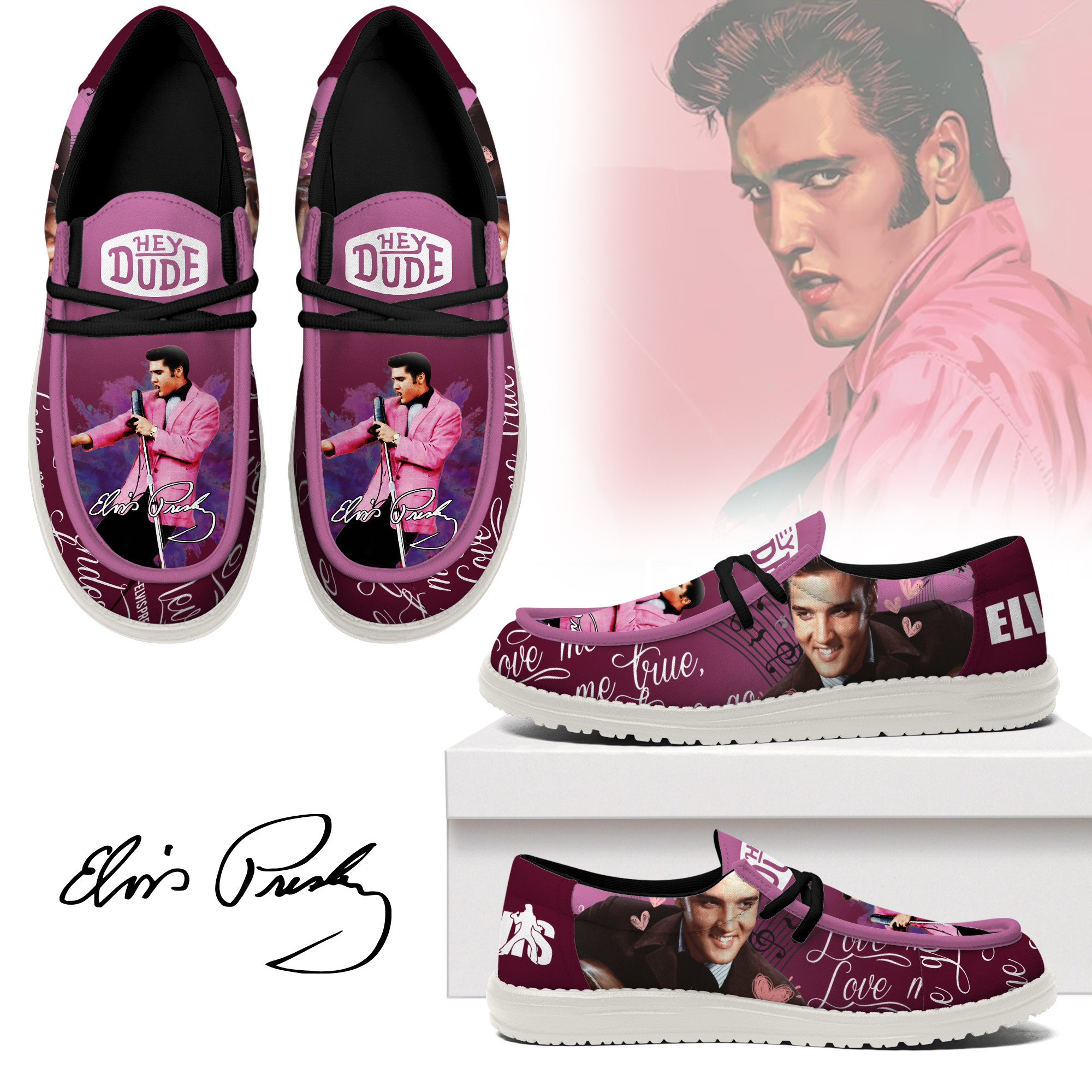 JWFancy Elvis Presley – Custom Name Hey Dude