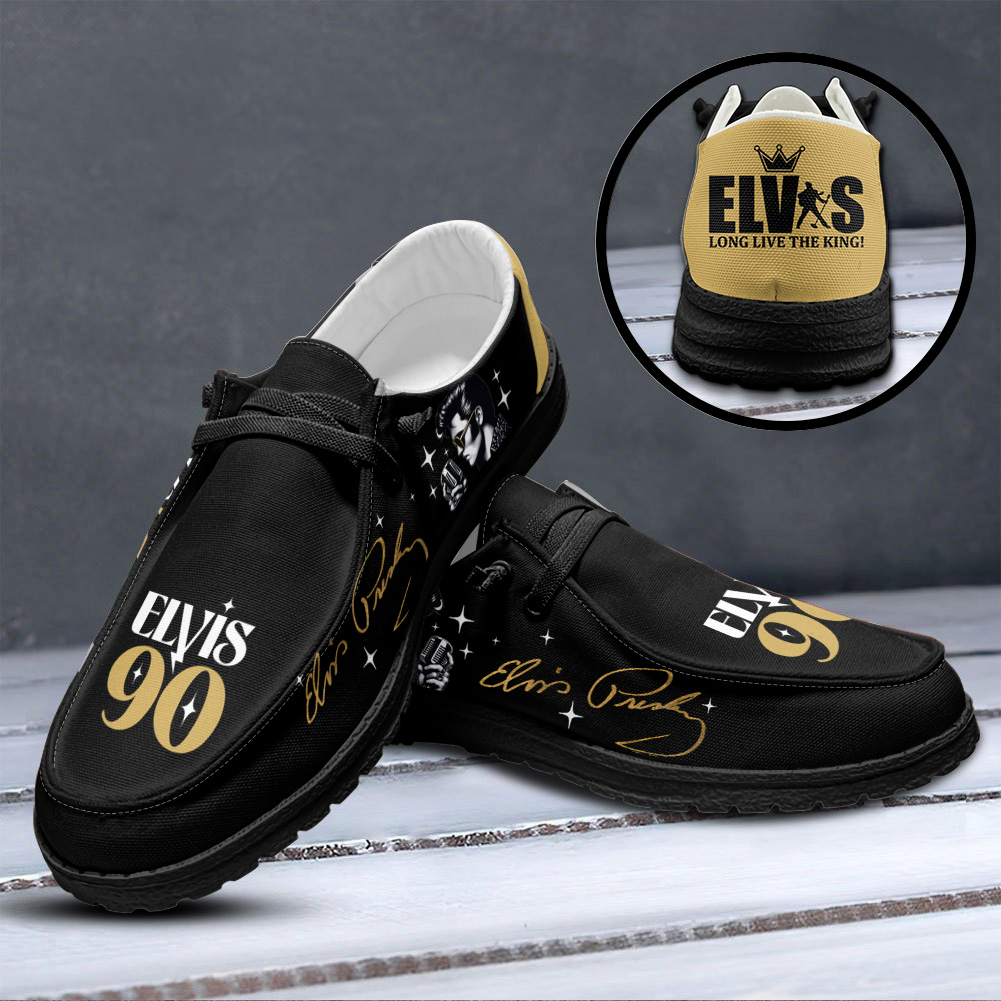 JWFancy Elvis Presley Hey Dude Shoes Wally Men's Lace Up Loafers Comfortable For Men And Women