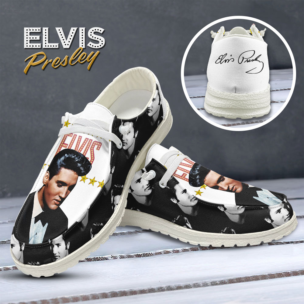 JWFancy Elvis Presley Hey Dude Shoes Wally Men's Lace Up Loafers Comfortable For Men And Women
