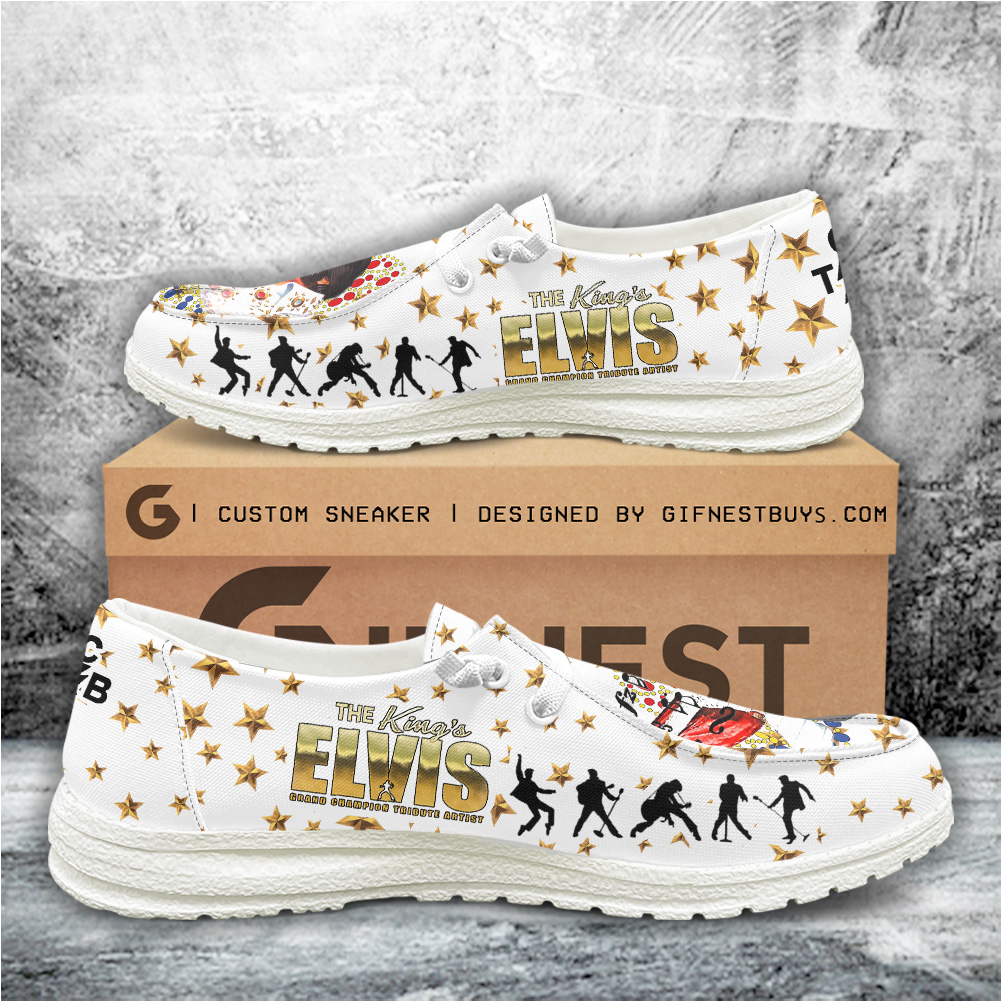 JWFancy Elvis Presley Hey Dude Shoes Wally Men's Lace Up Loafers Comfortable For Men And Women