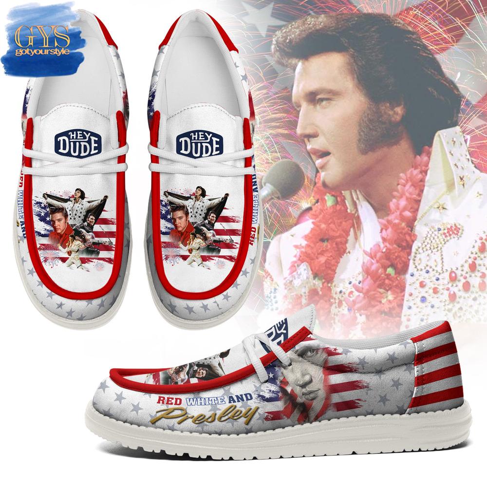 JWFancy Elvis Presley Hey Dude Shoes Wally Men's Lace Up Loafers Comfortable For Men And Women