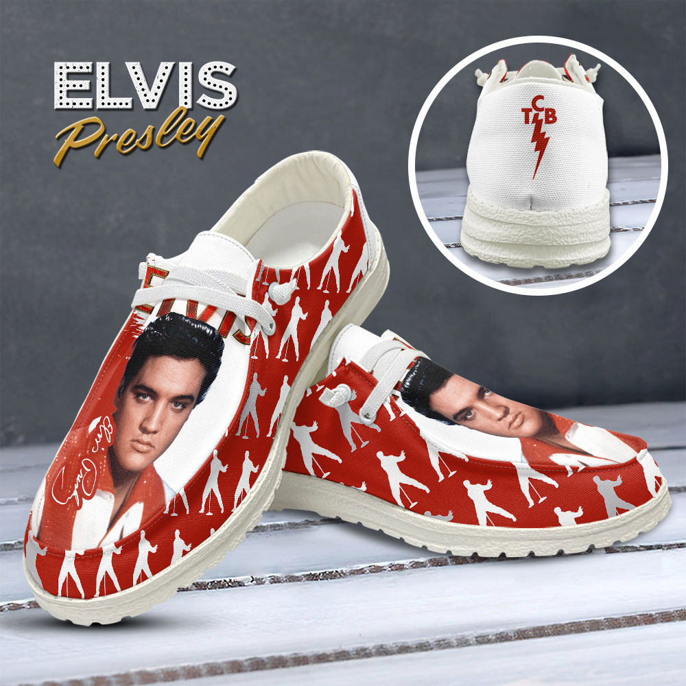 JWFancy Elvis Presley Hey Dude Shoes Wally Men's Lace Up Loafers Comfortable For Men And Women