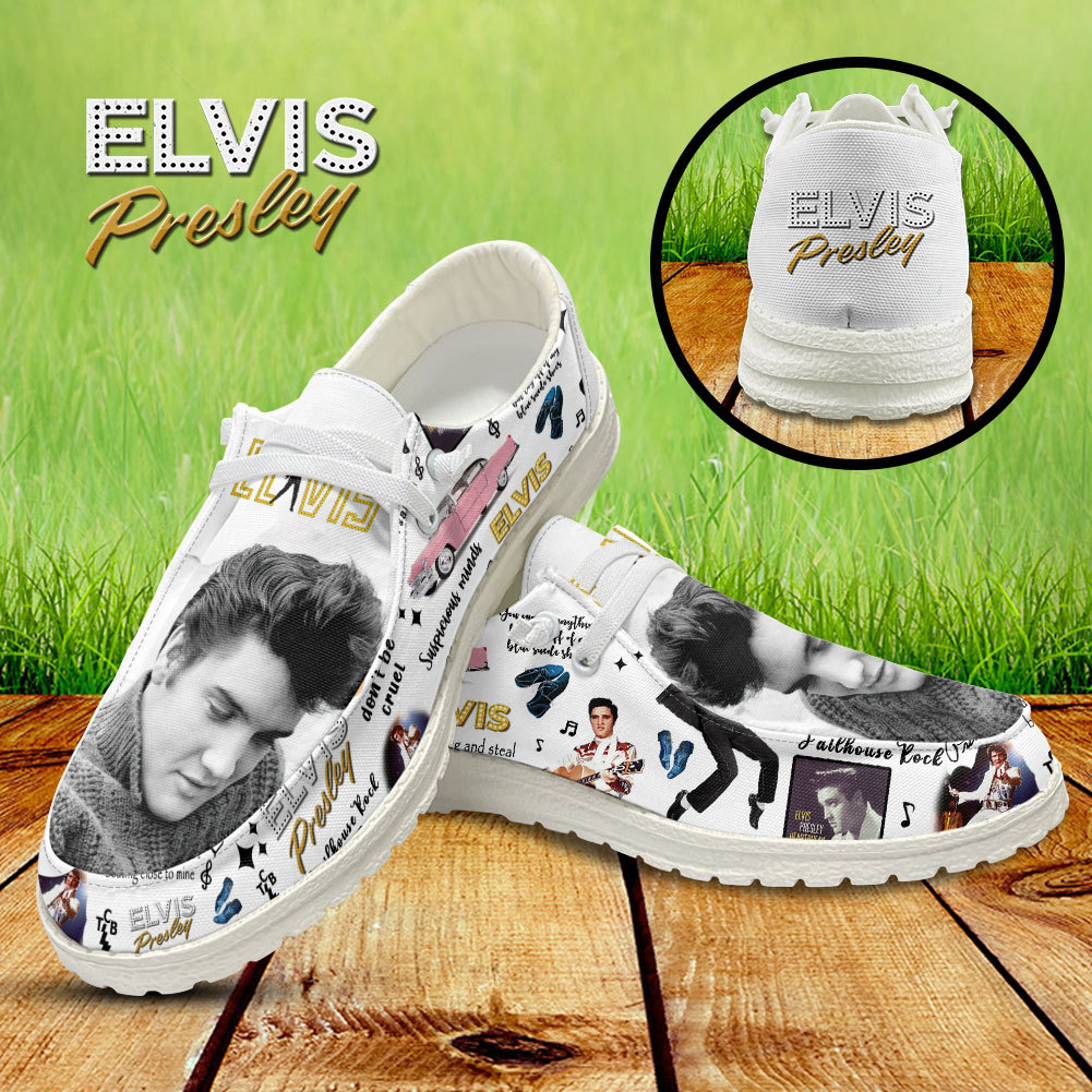 JWFancy Elvis Presley Hey Dude Shoes Wally Men's Lace Up Loafers Comfortable For Men And Women