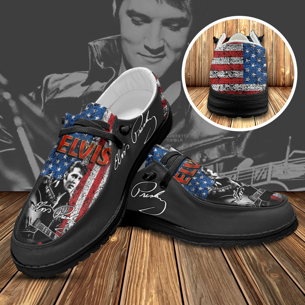 JWFancy Elvis Presley Hey Dude Shoes Wally Men's Lace Up Loafers Comfortable For Men And Women