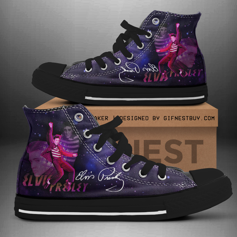 JWFancy Elvis Presley High Top Canvas Sneakers Shoes For Men And Women
