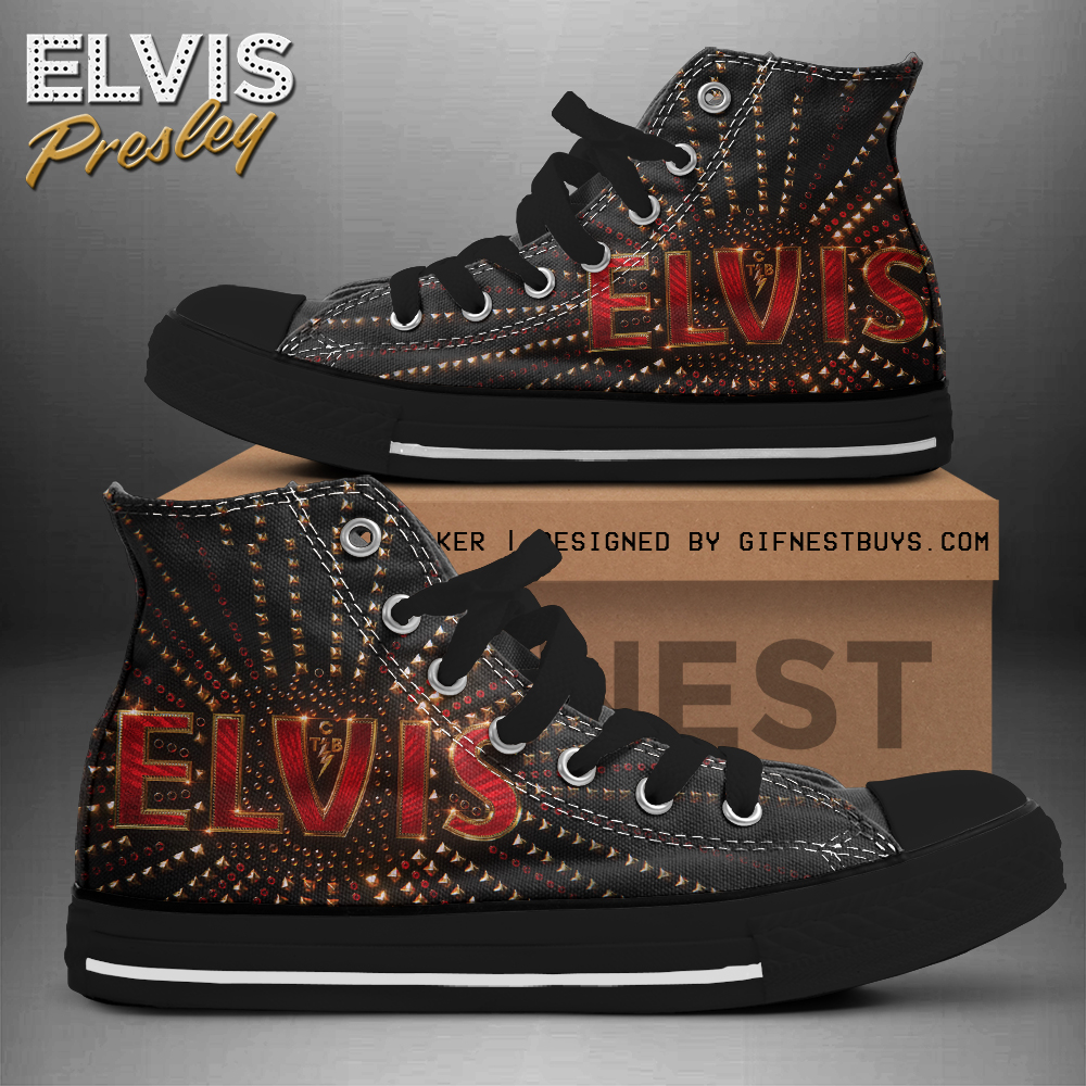 JWFancy Elvis Presley High Top Canvas Sneakers Shoes For Men And Women