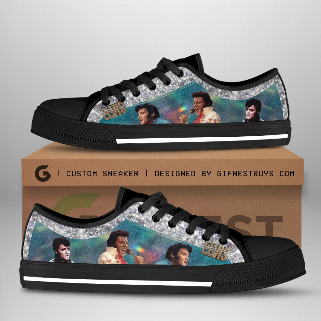 JWFancy Elvis Presley Low Top Canvas Sneakers Shoes For Men And Women