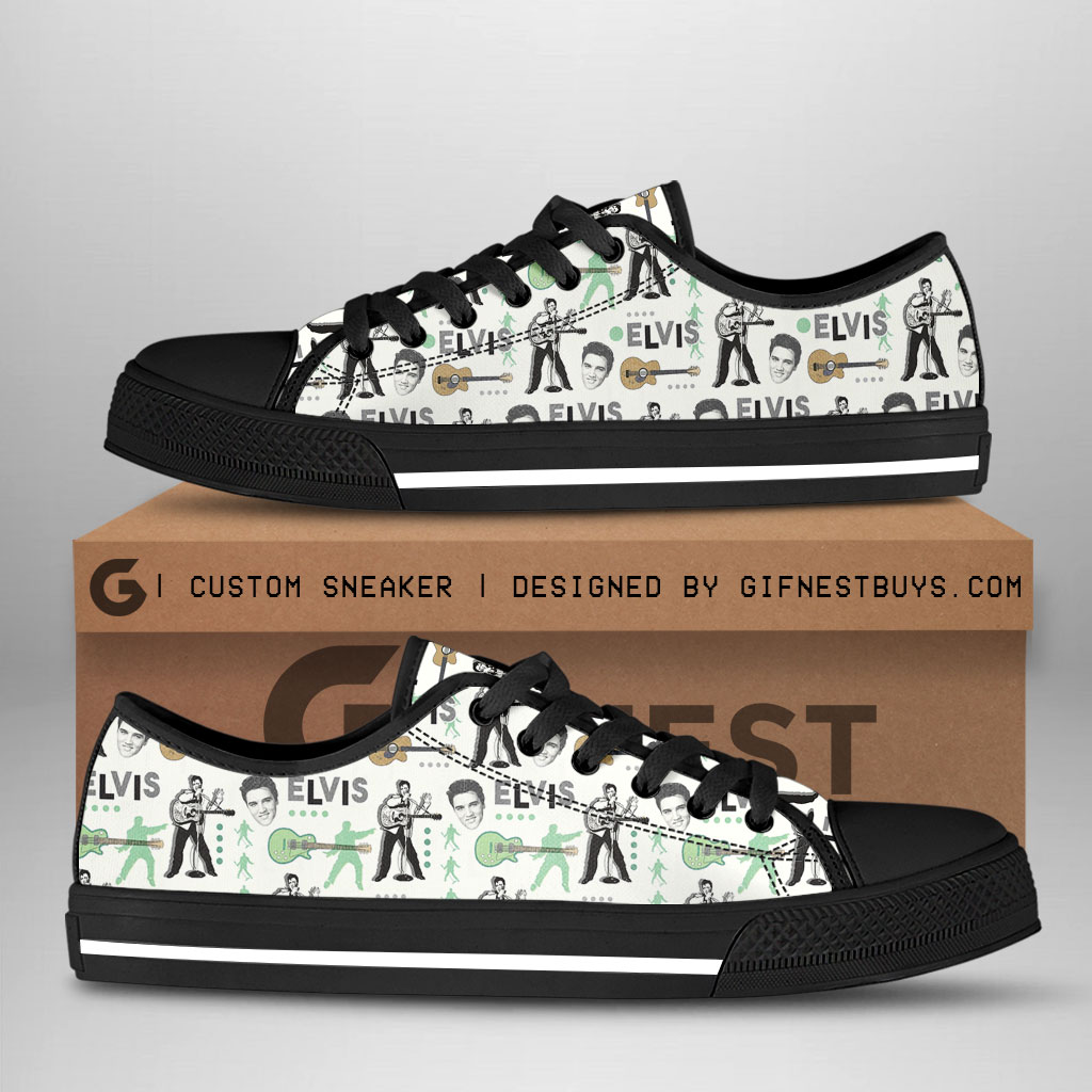 JWFancy Elvis Presley Low Top Canvas Sneakers Shoes For Men And Women
