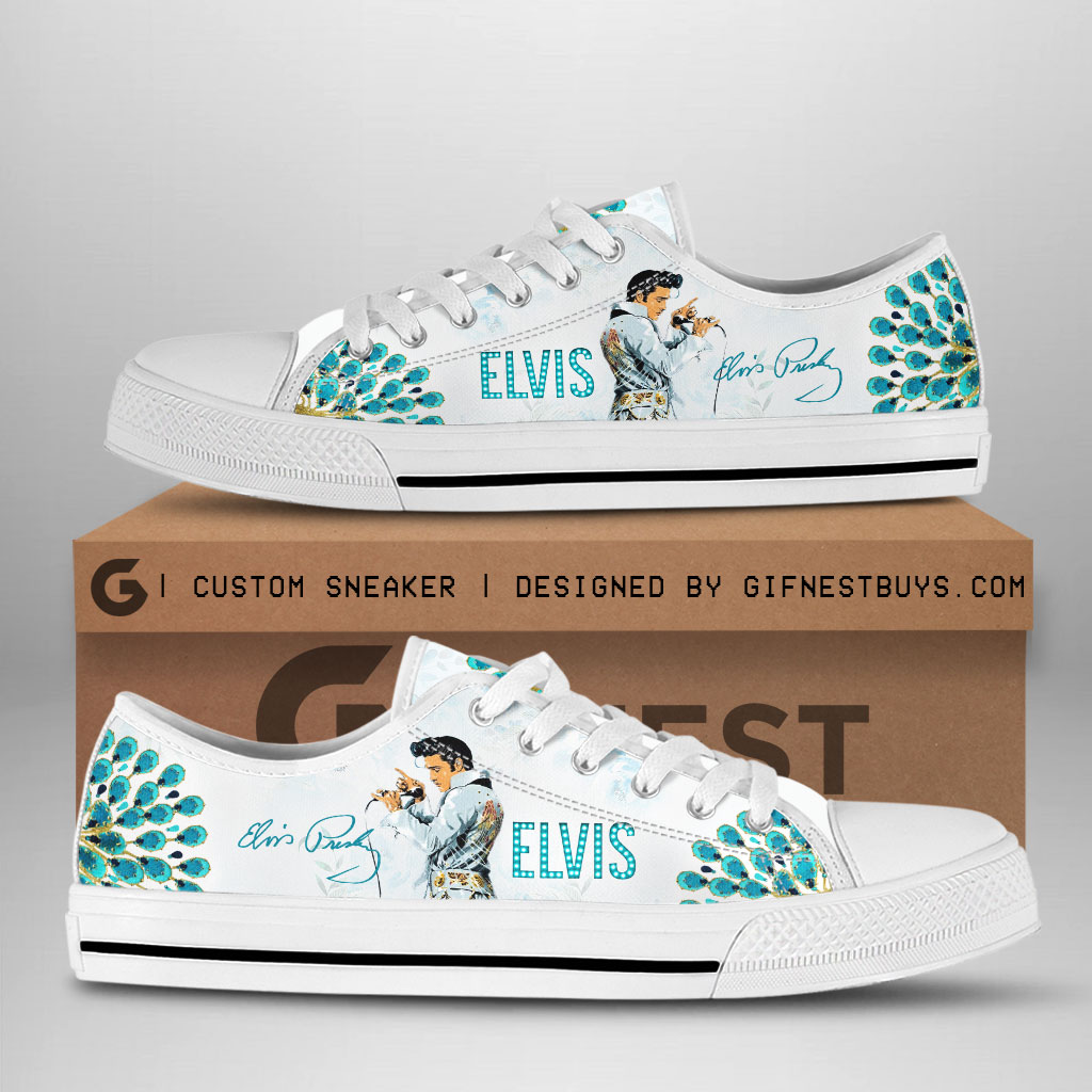 JWFancy Elvis Presley Low Top Canvas Sneakers Shoes For Men And Women