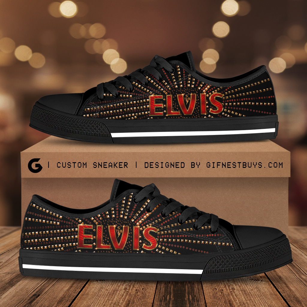 JWFancy Elvis Presley Low Top Canvas Sneakers Shoes For Men And Women