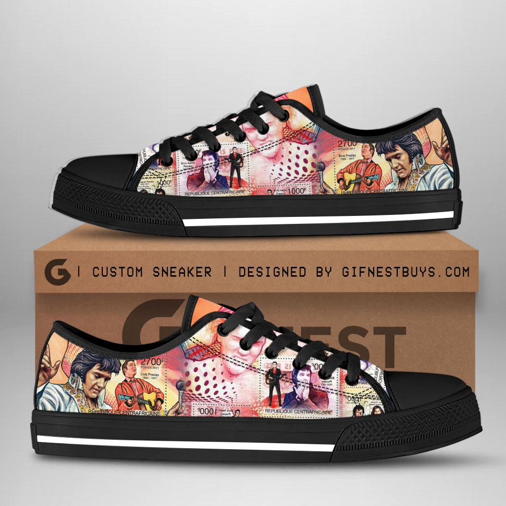 JWFancy Elvis Presley Low Top Canvas Sneakers Shoes For Men And Women