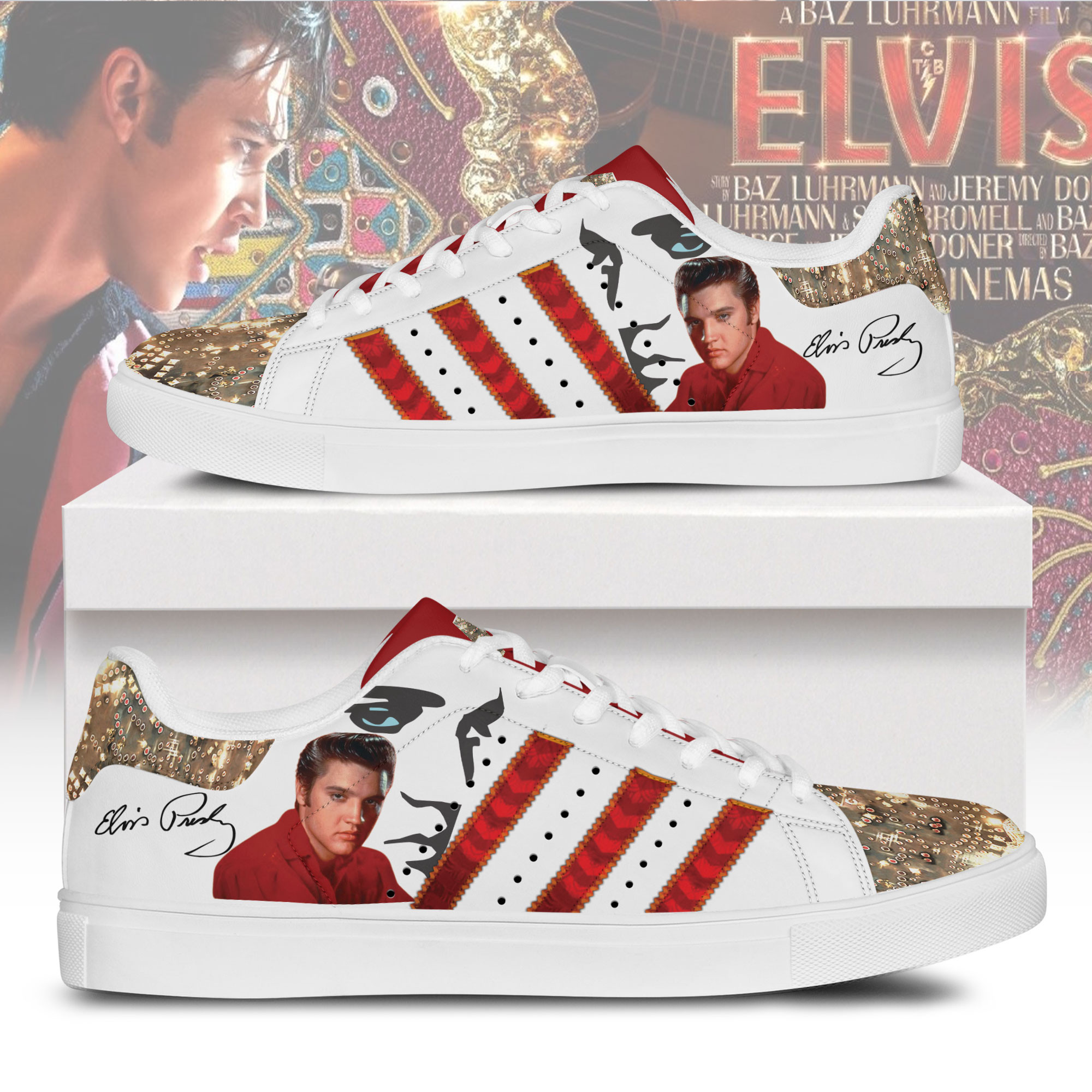 JWFancy Elvis Presley Skate Stan Shoes Sneakes For Men And Women