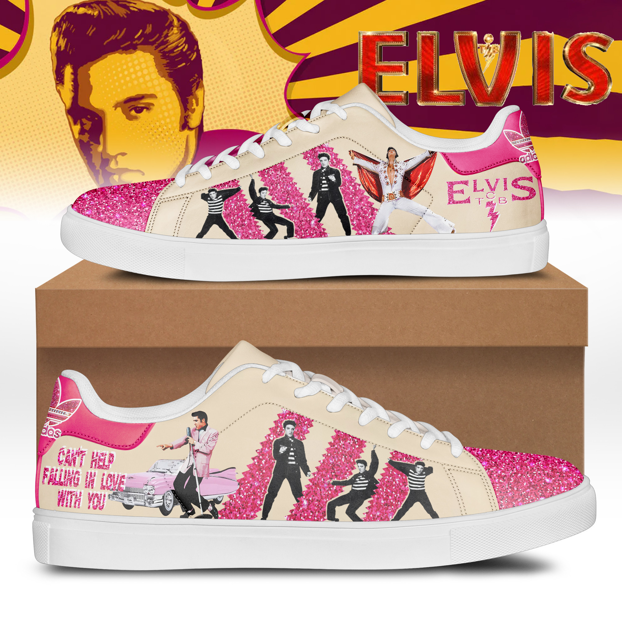 JWFancy Elvis Presley Skate Stan Shoes Sneakes For Men And Women