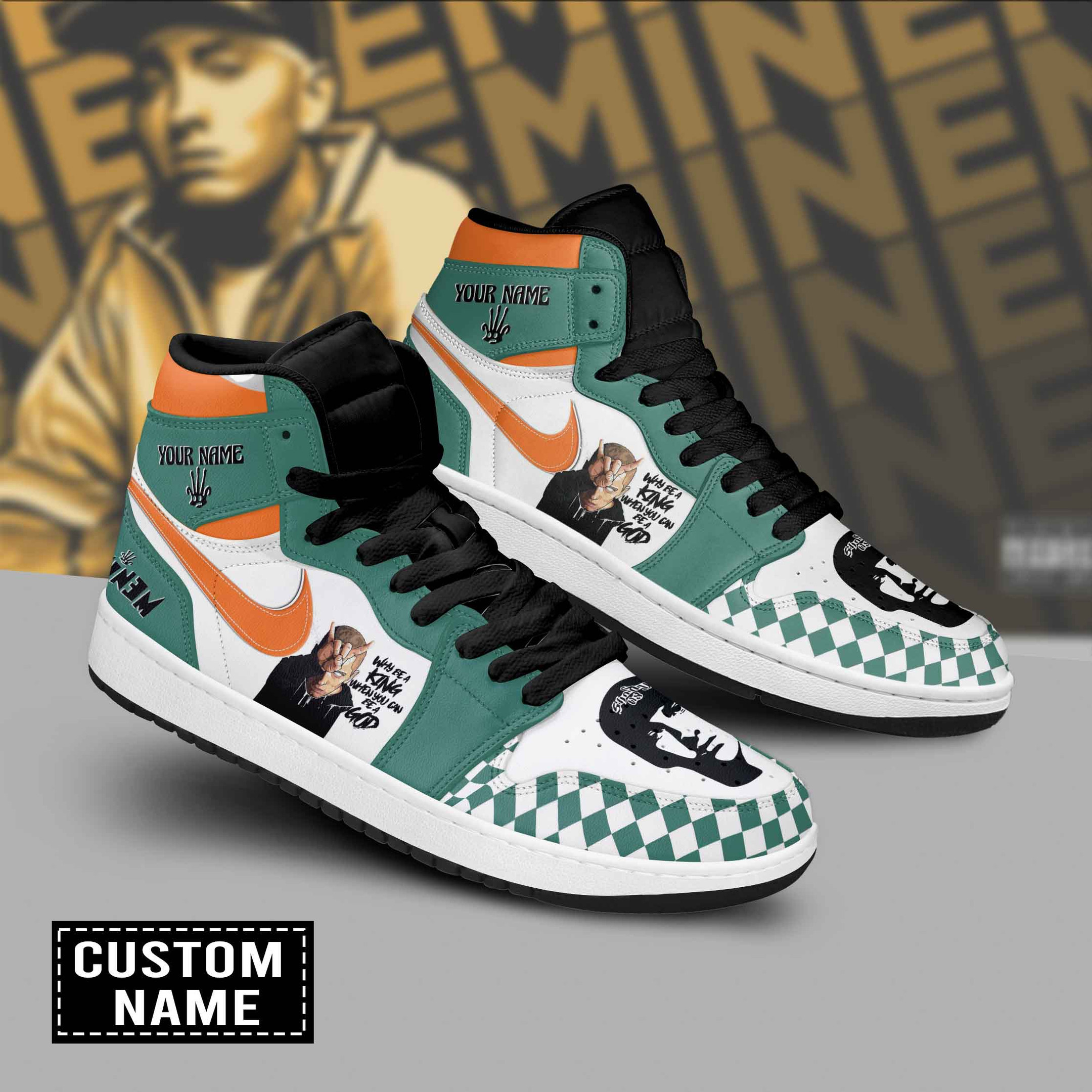 JWFancy Eminem AJ1 High Sneakers Shoes For Men And Women