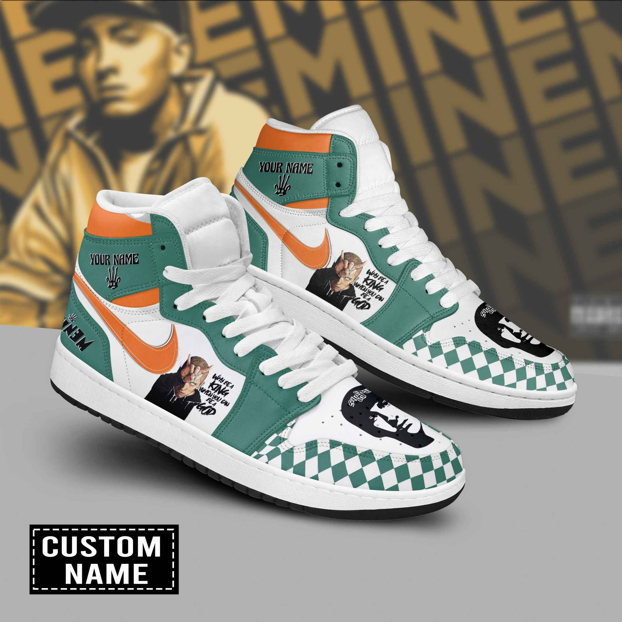 JWFancy Eminem AJ1 High Sneakers Shoes For Men And Women