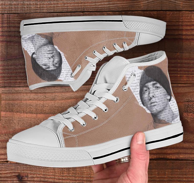 JWFancy Eminem High Top Canvas Sneakers Shoes For Men And Women