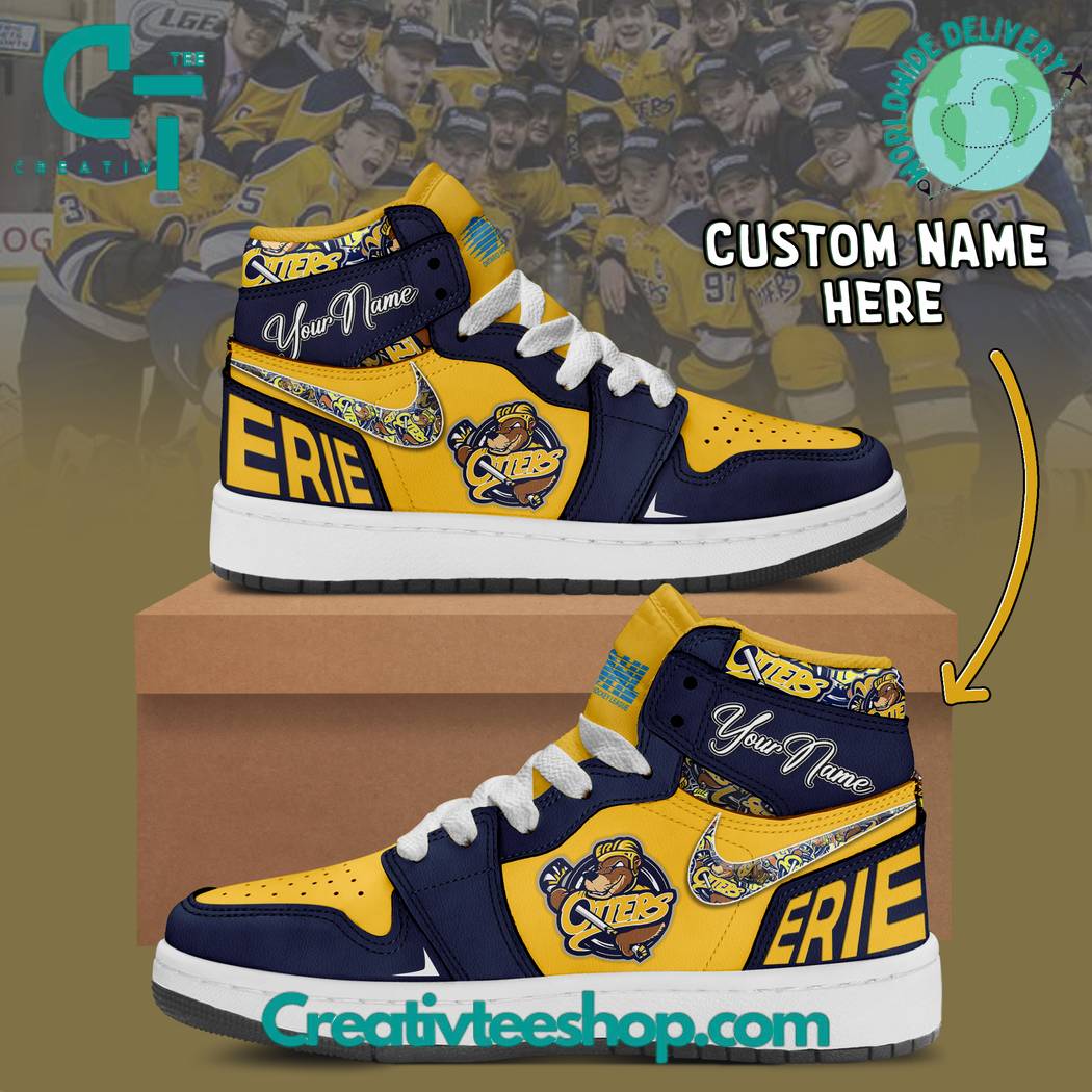 JWFancy Erie Otters AJ1 High Sneakers Shoes For Men And Women
