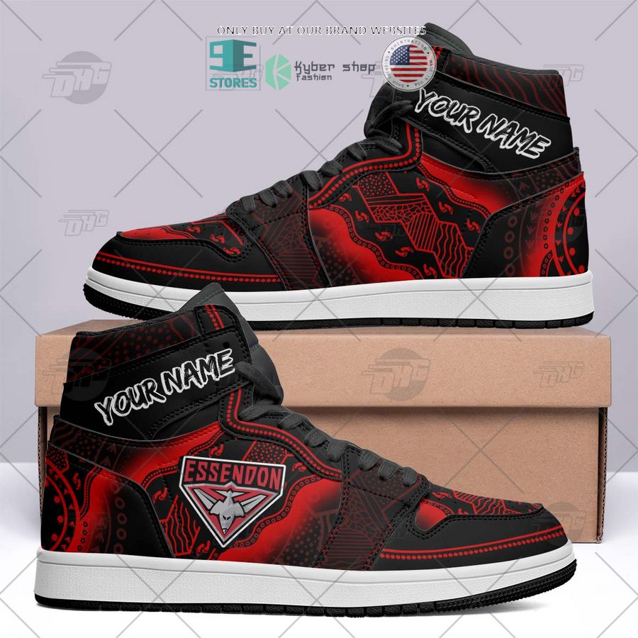 JWFancy Essendon Bombers AFL AJ1 High Sneakers Shoes For Men And Women