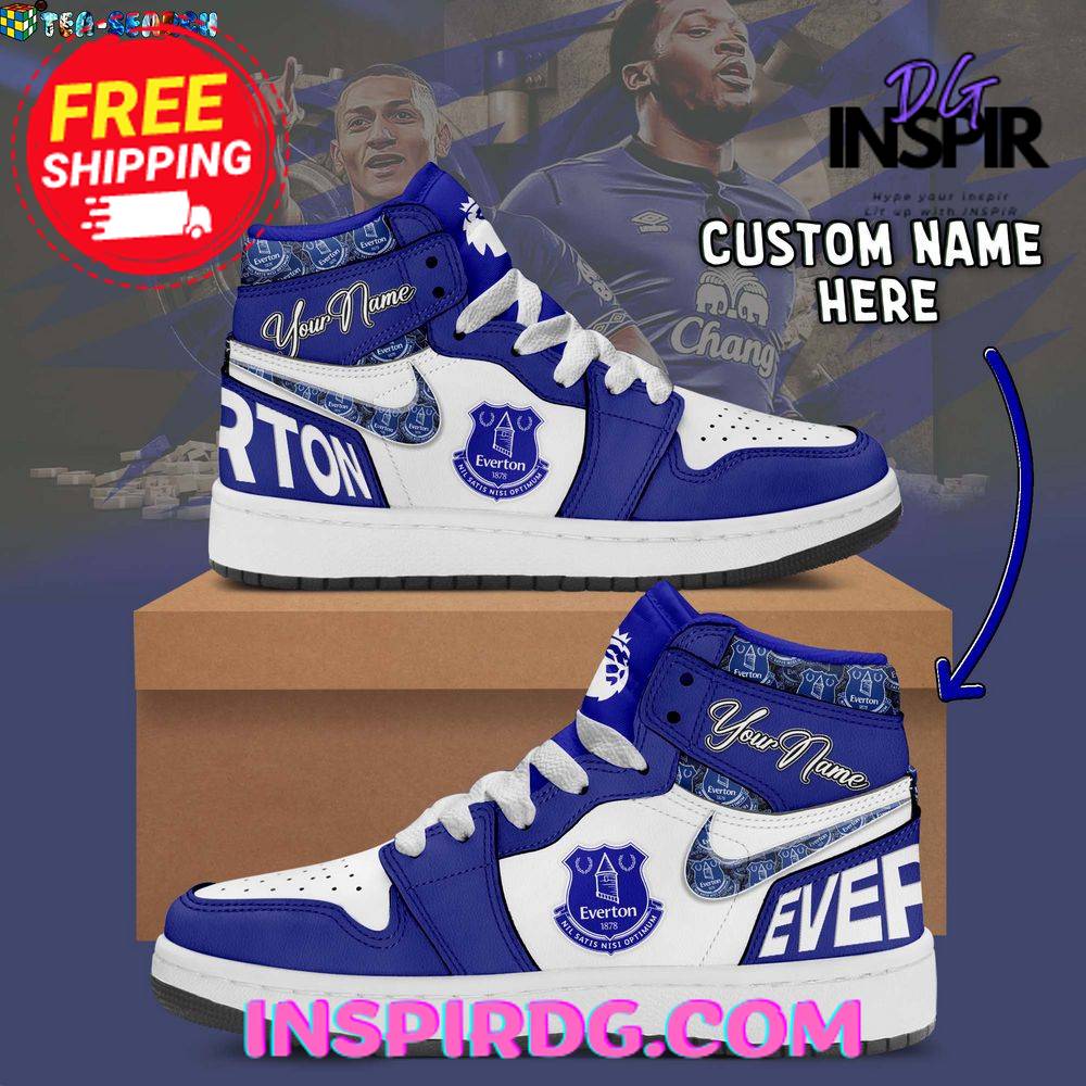 JWFancy Everton FC AJ1 High Sneakers Shoes For Men And Women