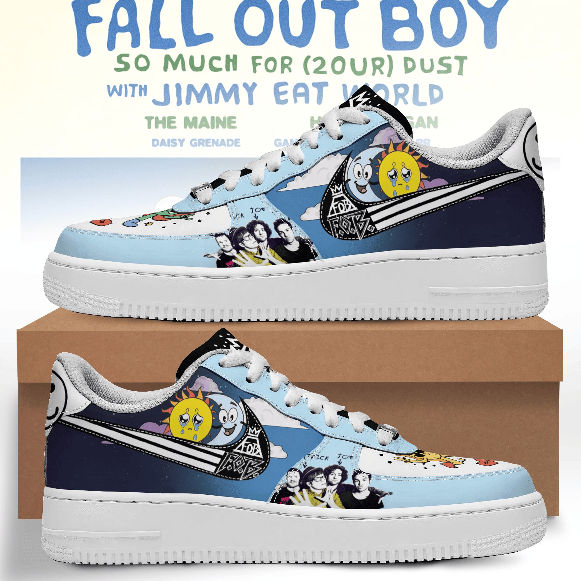 JWFancy Fall Out Boy Air Low-Top Sneakers Shoes For Men And Women
