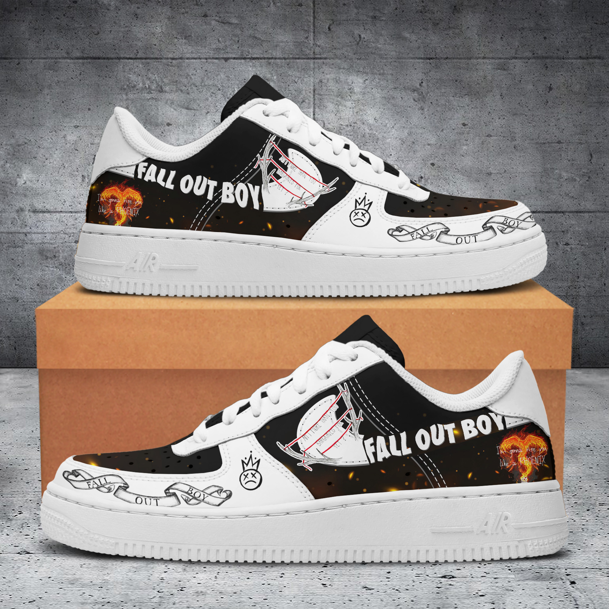 JWFancy Fall Out Boy Air Low-Top Sneakers Shoes For Men And Women