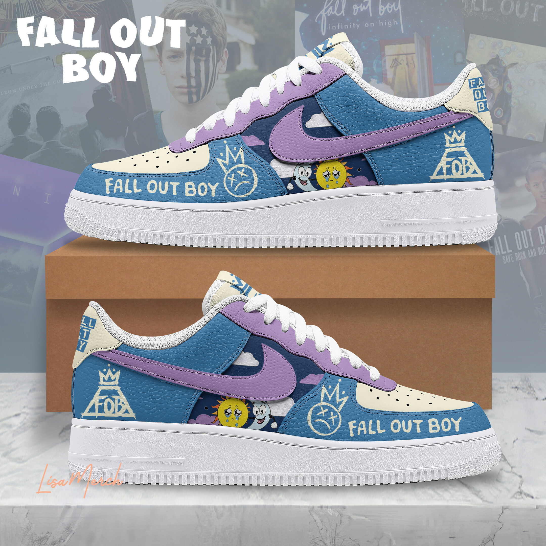JWFancy Fall Out Boy Air Low-Top Sneakers Shoes For Men And Women