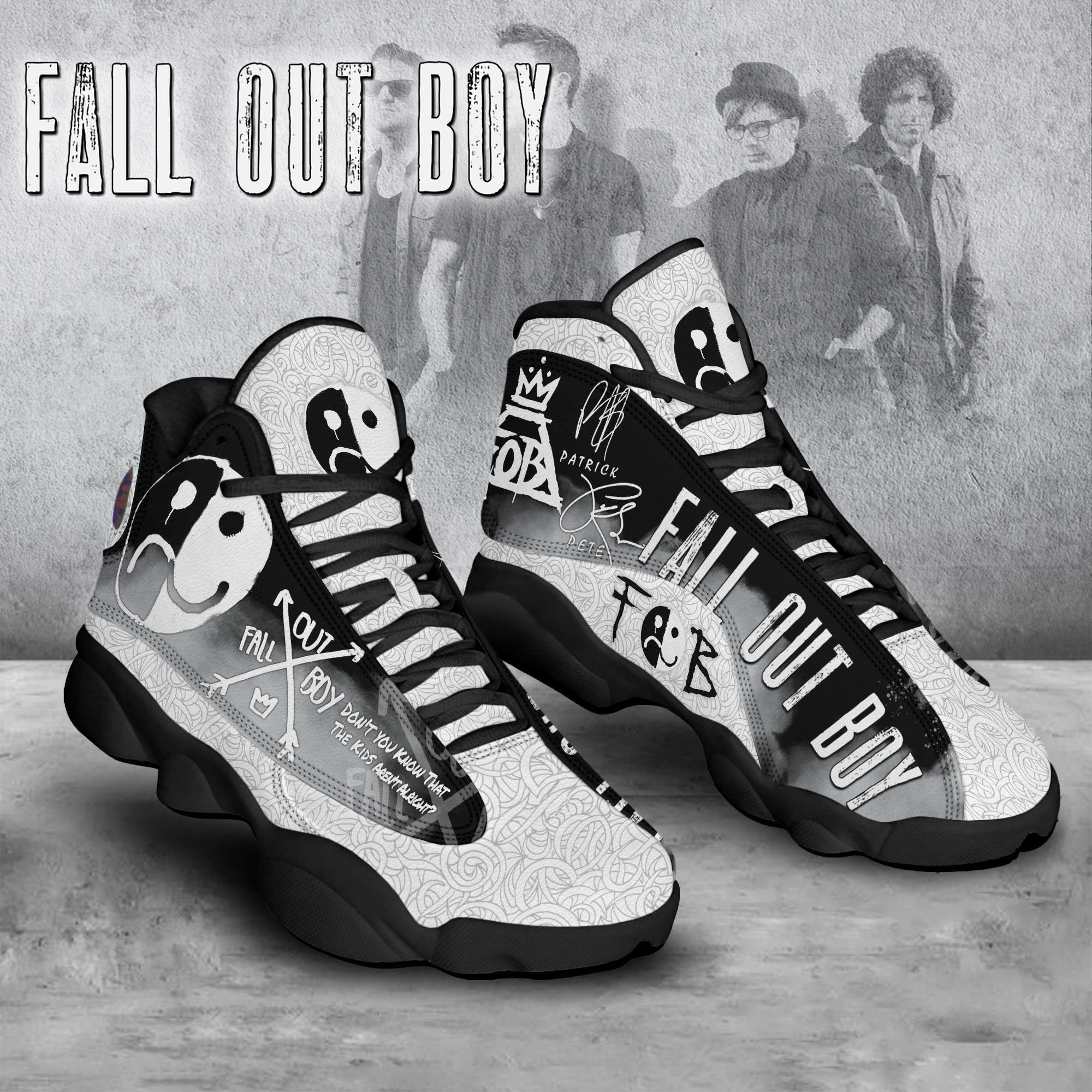 JWFancy Fall Out Boy AJ13 Sneakers Shoes For Men And Women