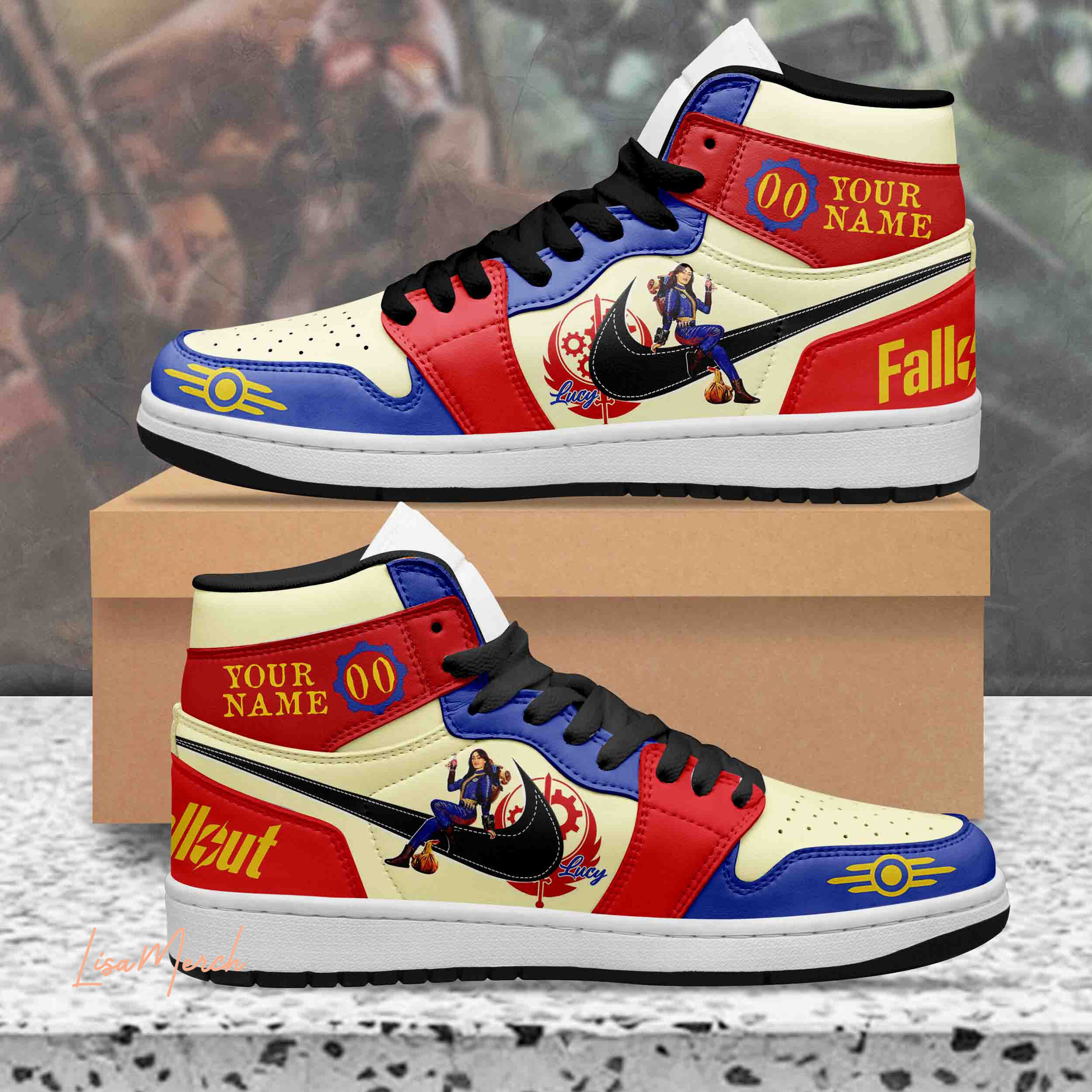 JWFancy Fallout AJ1 High Sneakers Shoes For Men And Women