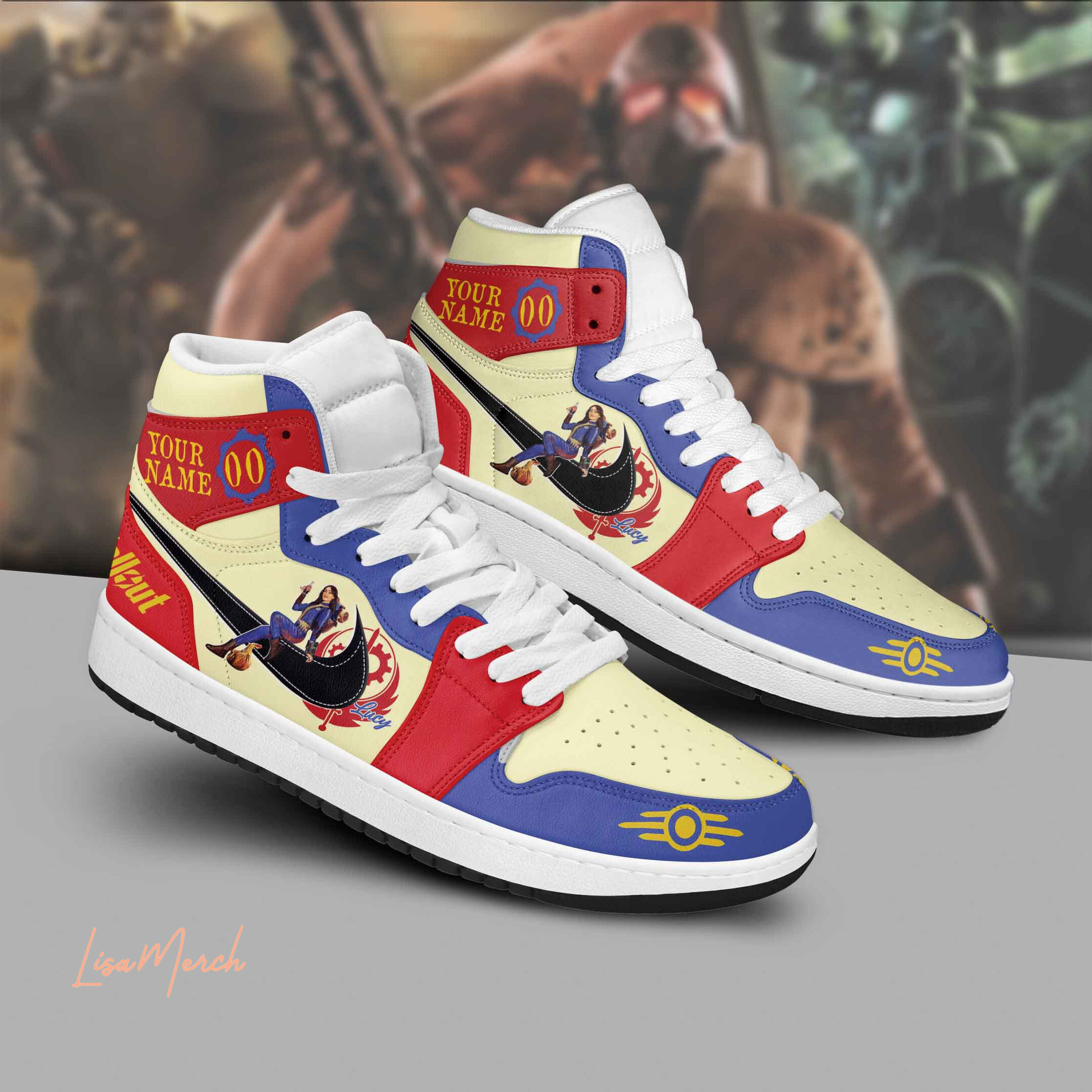 JWFancy Fallout AJ1 High Sneakers Shoes For Men And Women