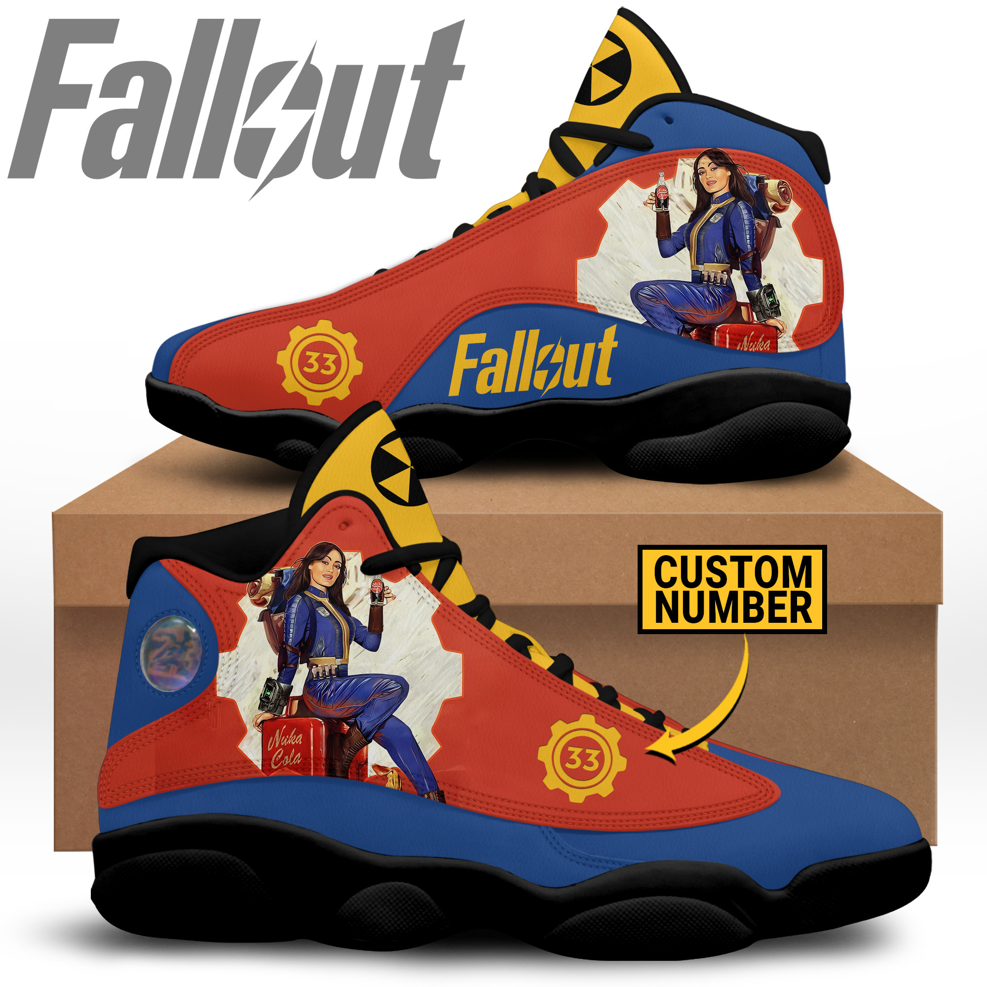JWFancy Fallout AJ13 Sneakers Shoes For Men And Women