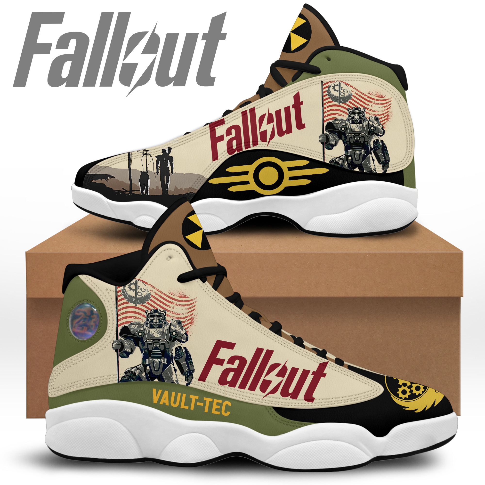 JWFancy Fallout AJ13 Sneakers Shoes For Men And Women