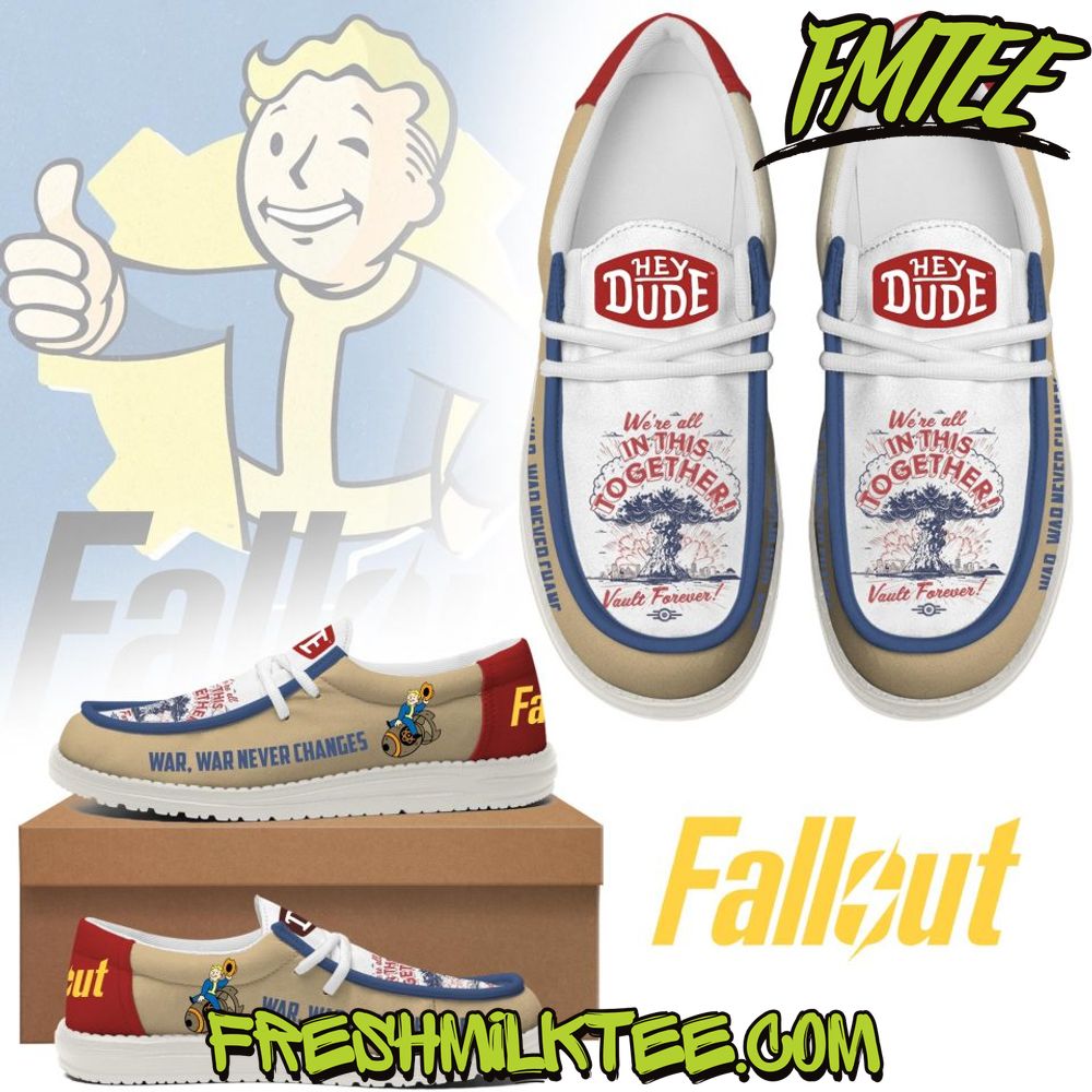 JWFancy Fallout Hey Dude Shoes Wally Men's Lace Up Loafers Comfortable For Men And Women