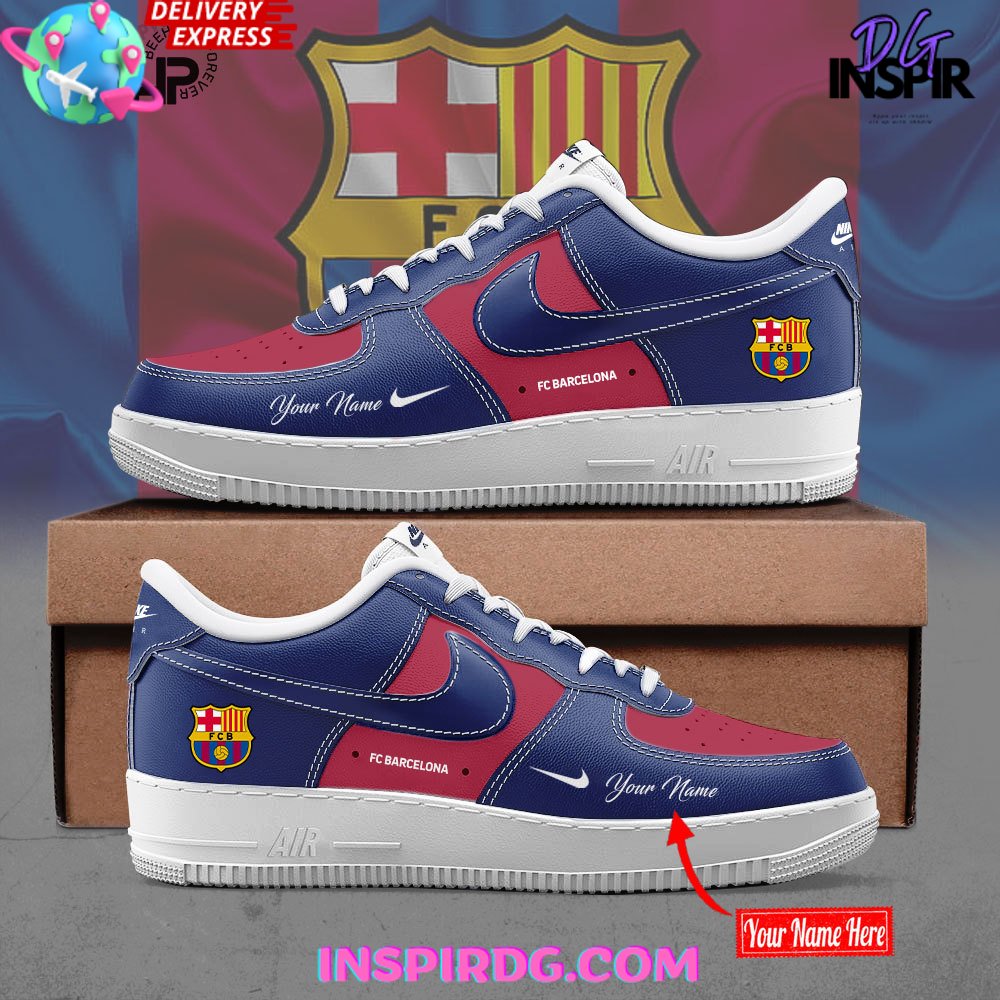 JWFancy FC Barcelona Air Low-Top Sneakers Shoes For Men And Women