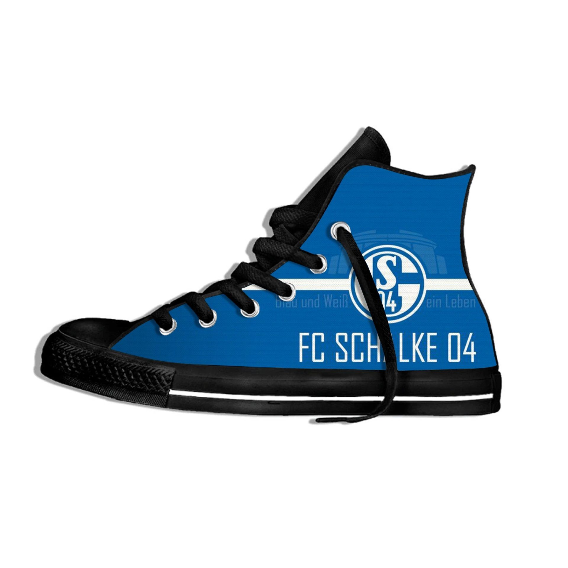JWFancy FC Schalke 04 High Top Canvas Sneakers Shoes For Men And Women