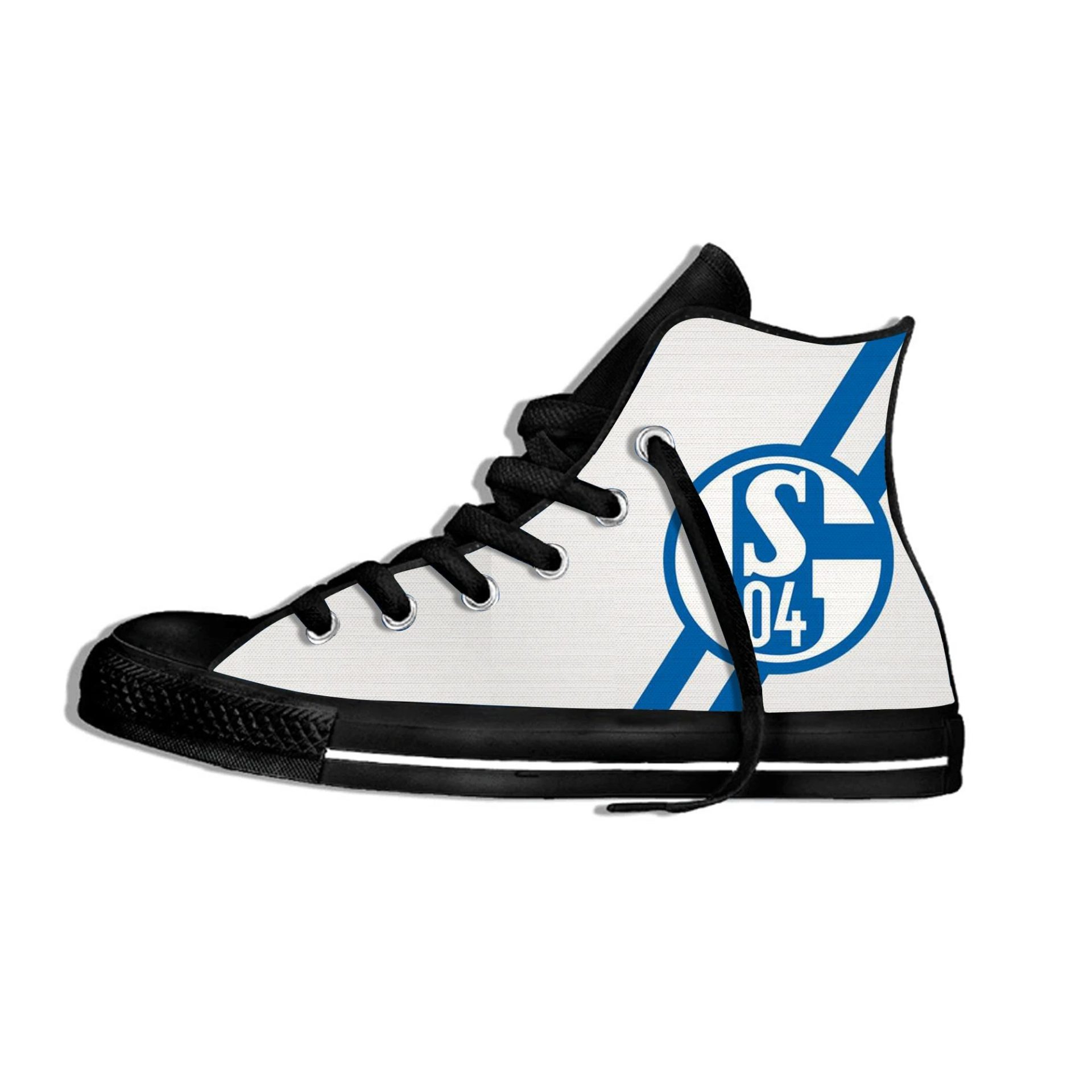 JWFancy FC Schalke 04 High Top Canvas Sneakers Shoes For Men And Women
