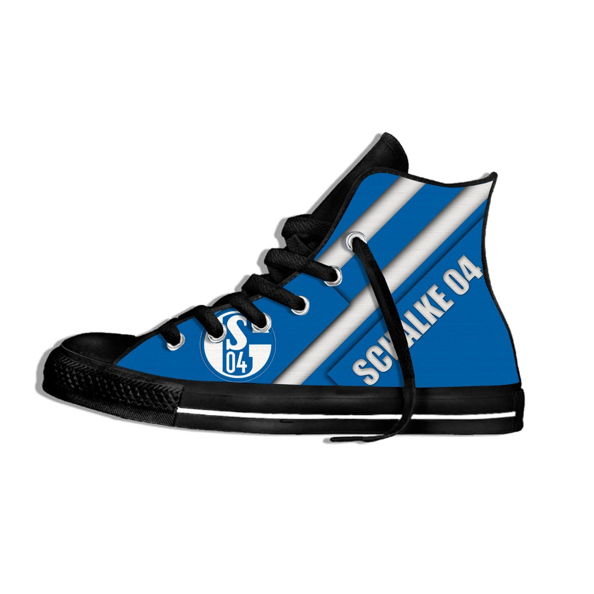 JWFancy FC Schalke 04 High Top Canvas Sneakers Shoes For Men And Women
