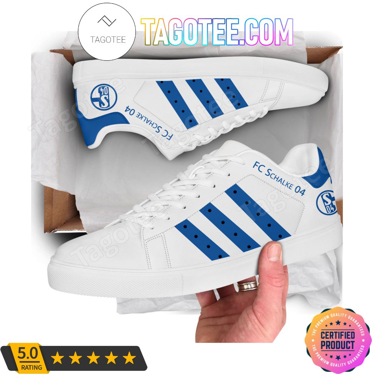 JWFancy FC Schalke 04 Skate Stan Shoes Sneakes For Men And Women