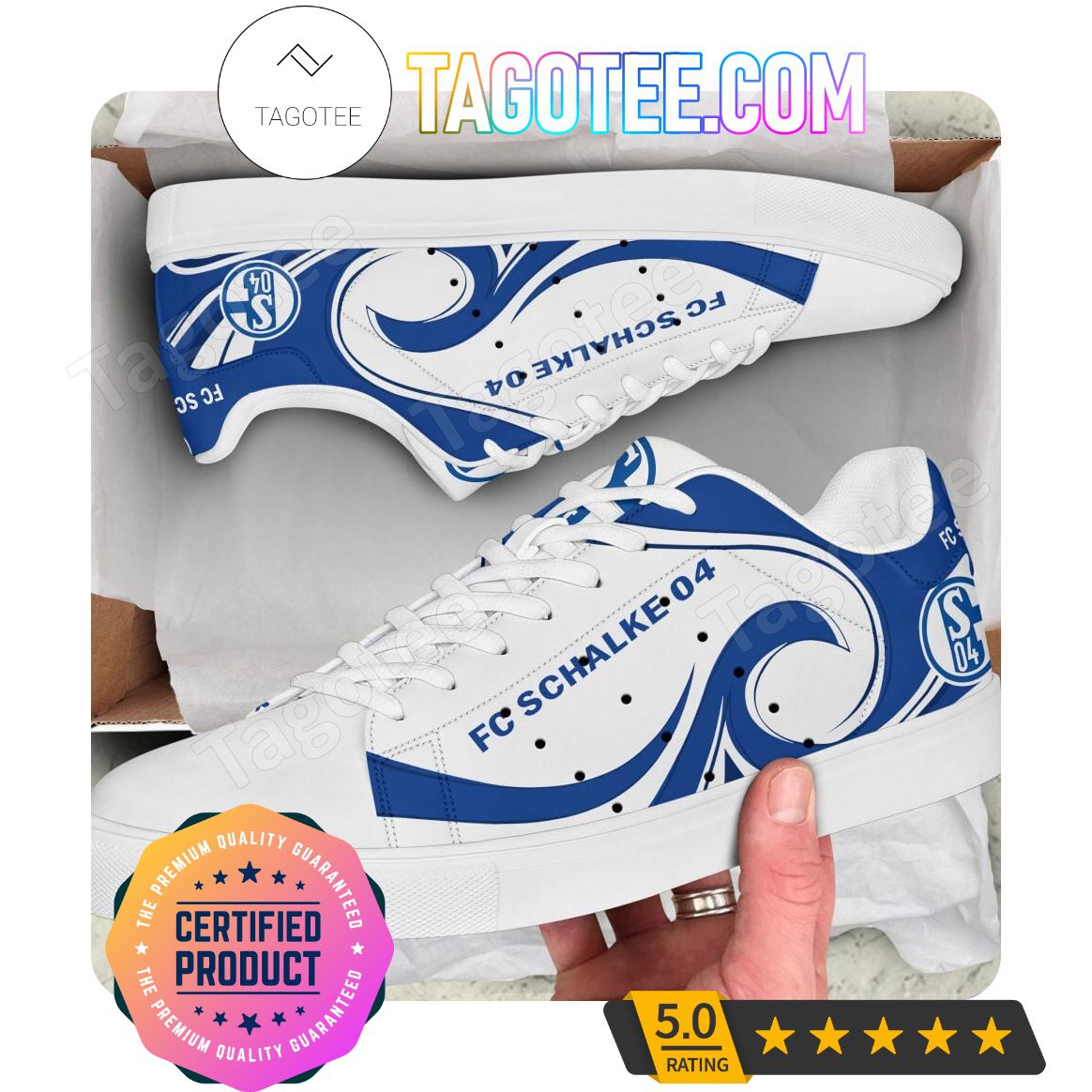 JWFancy FC Schalke 04 Skate Stan Shoes Sneakes For Men And Women