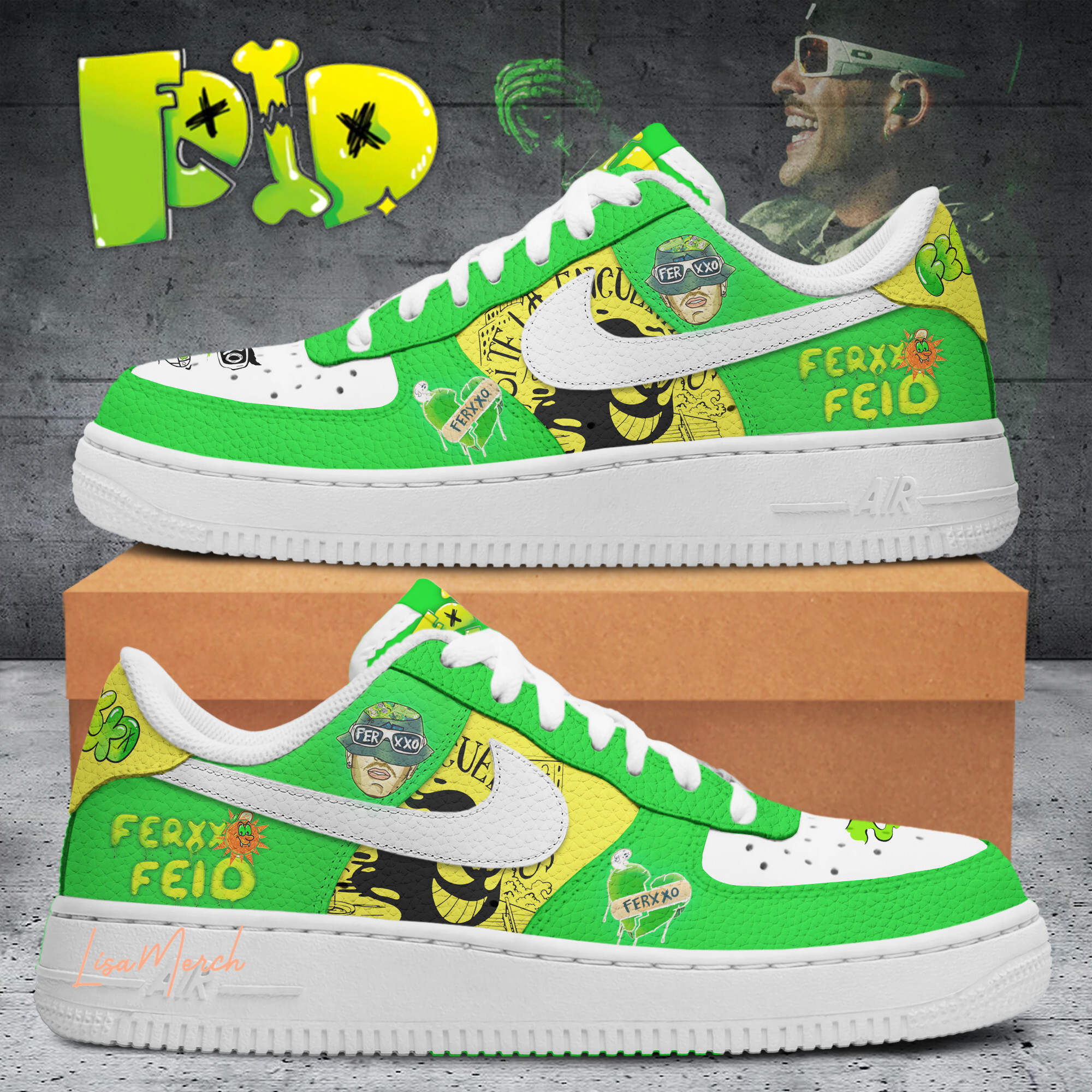 JWFancy Feid Ferxxo Air Low-Top Sneakers Shoes For Men And Women