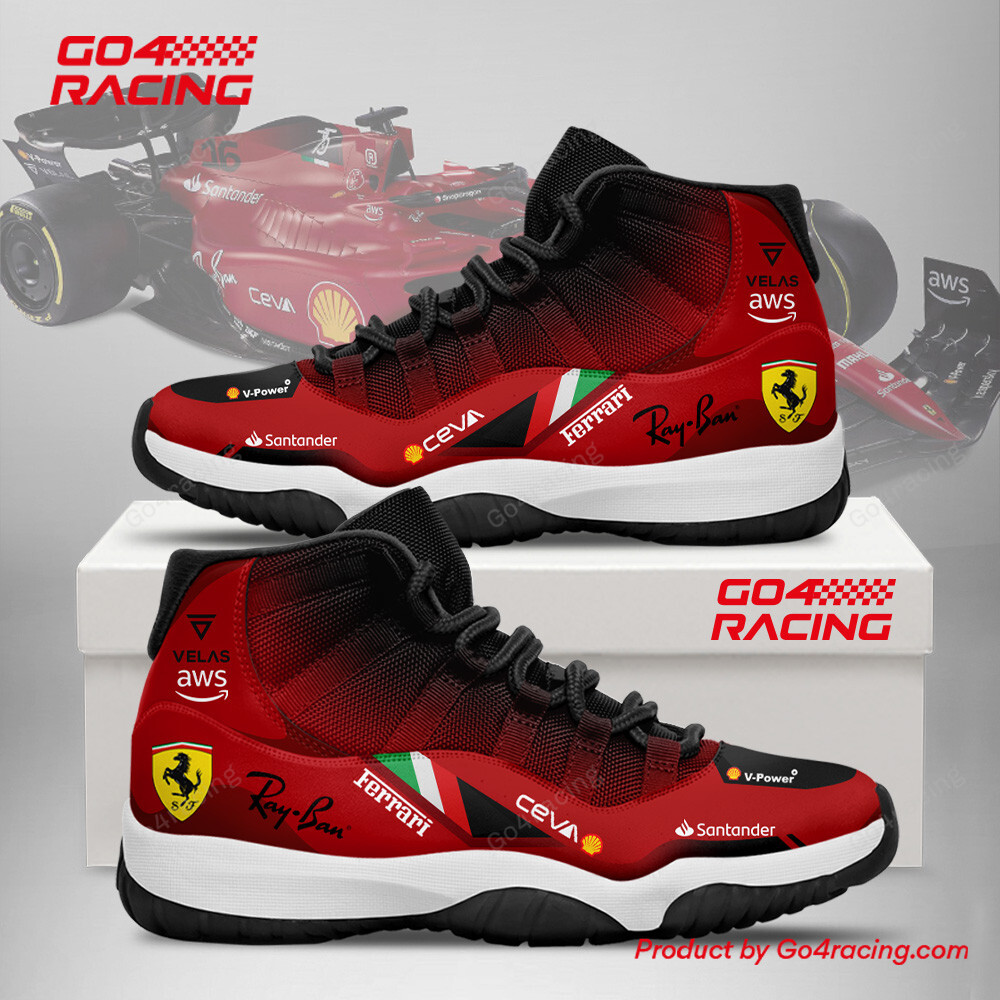 JWFancy Ferrari Formula AJ11 Sneakers Shoes For Men And Women