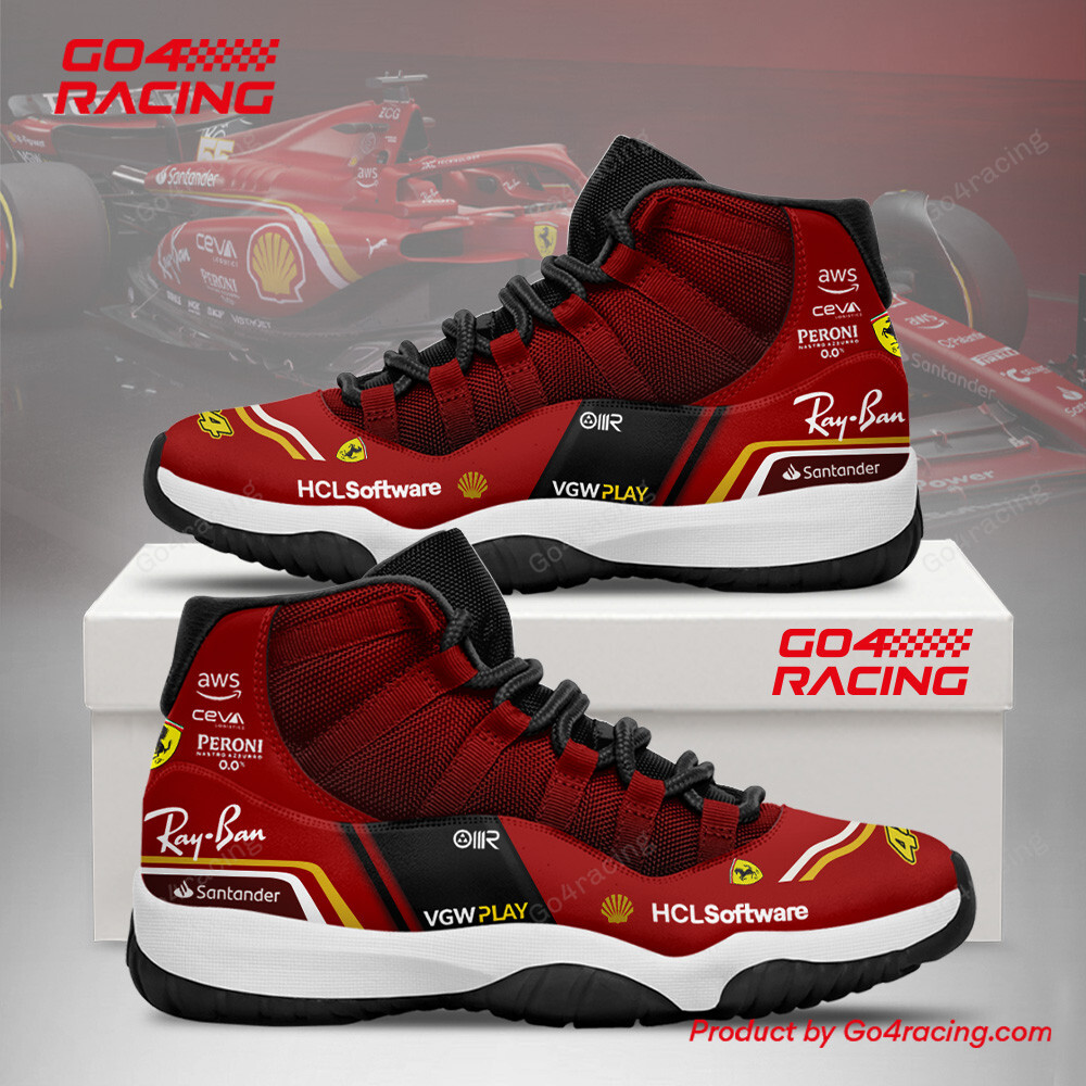 JWFancy Ferrari x Lewis Hamilton AJ11 Sneakers Shoes For Men And Women