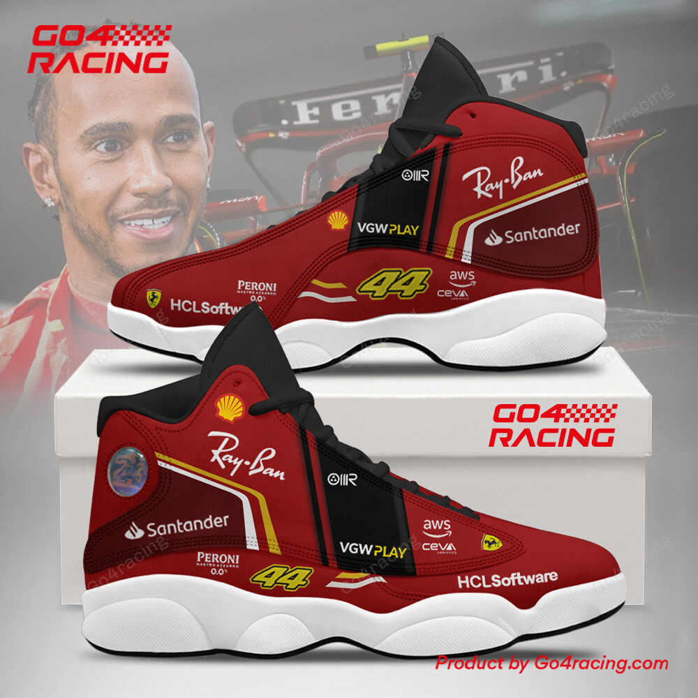 JWFancy Ferrari x Lewis Hamilton AJ13 Sneakers Shoes For Men And Women